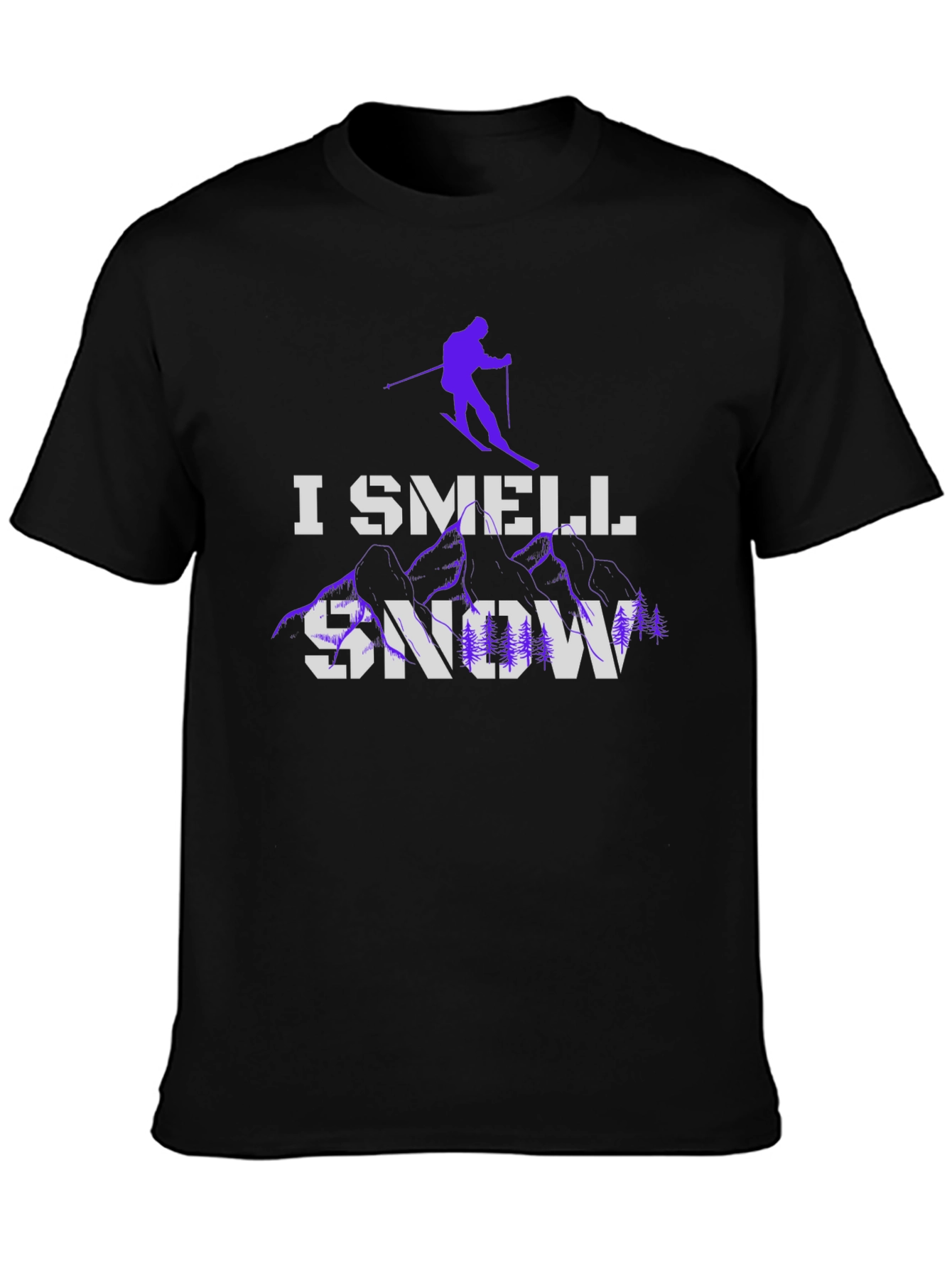 I Smell Snow Ski T-Shirt Winter Holiday Apparel