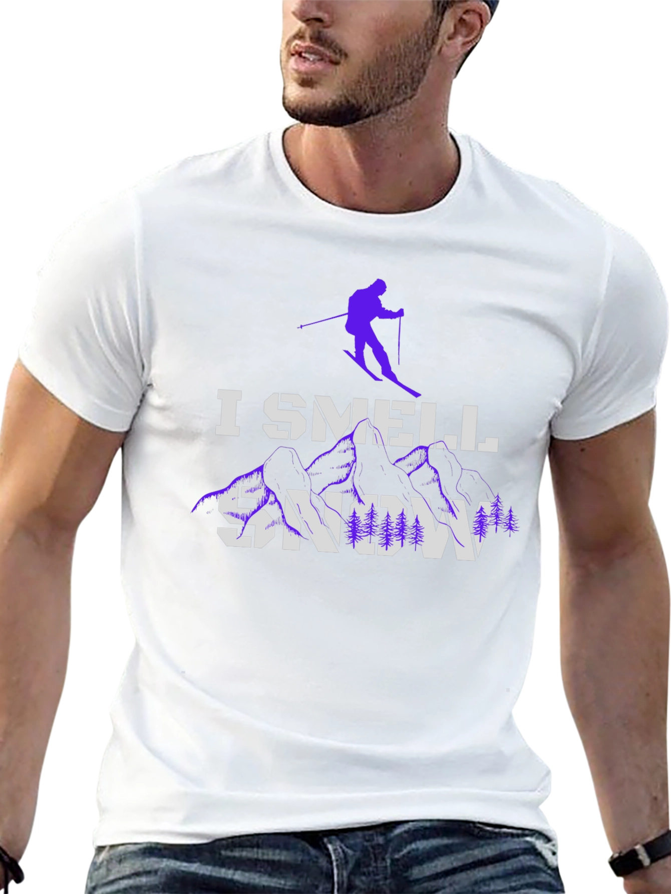 I Smell Snow Ski T-Shirt Winter Holiday Apparel
