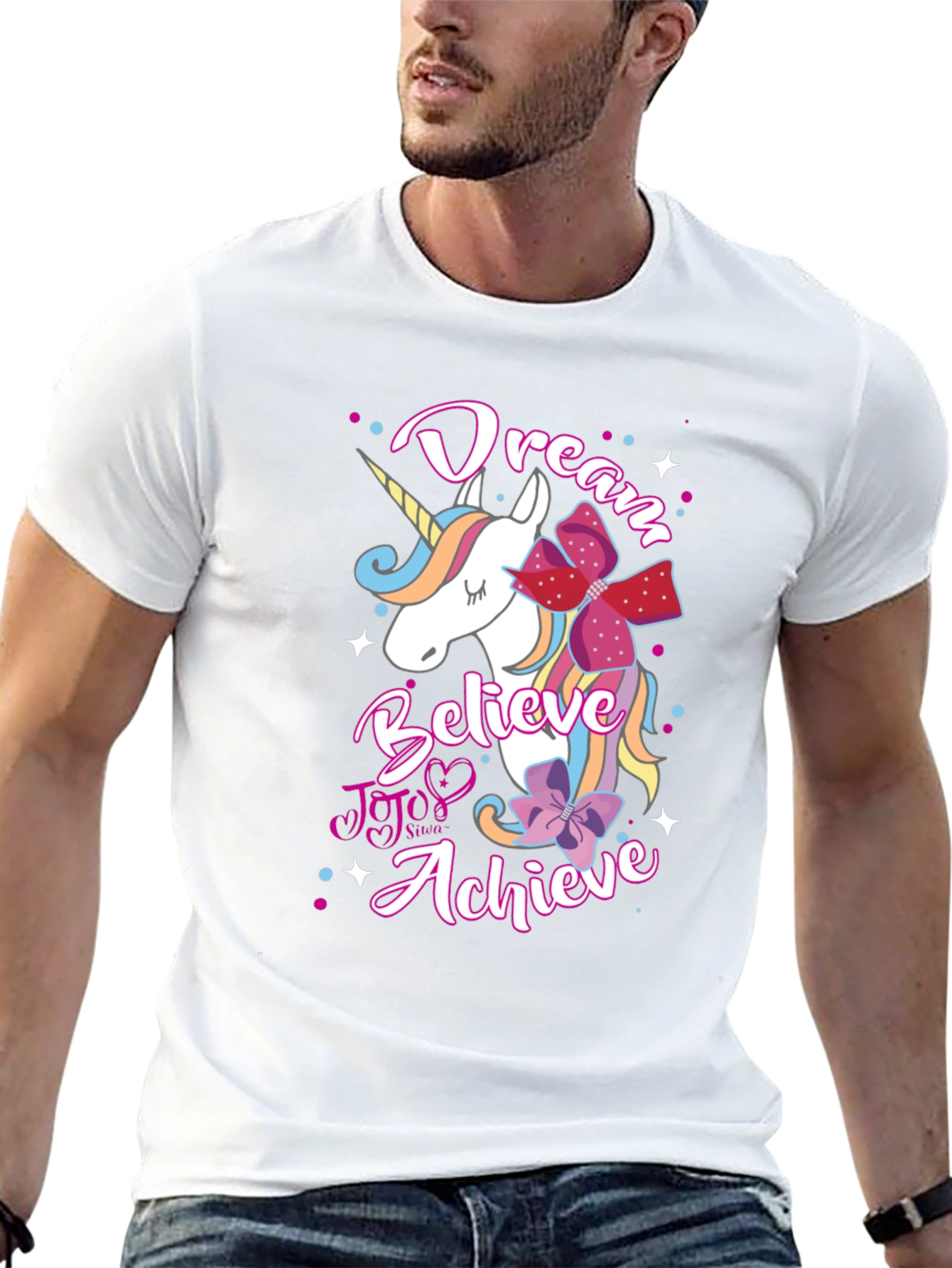 Dream Believe Achieve Unicorn Graphic Tee