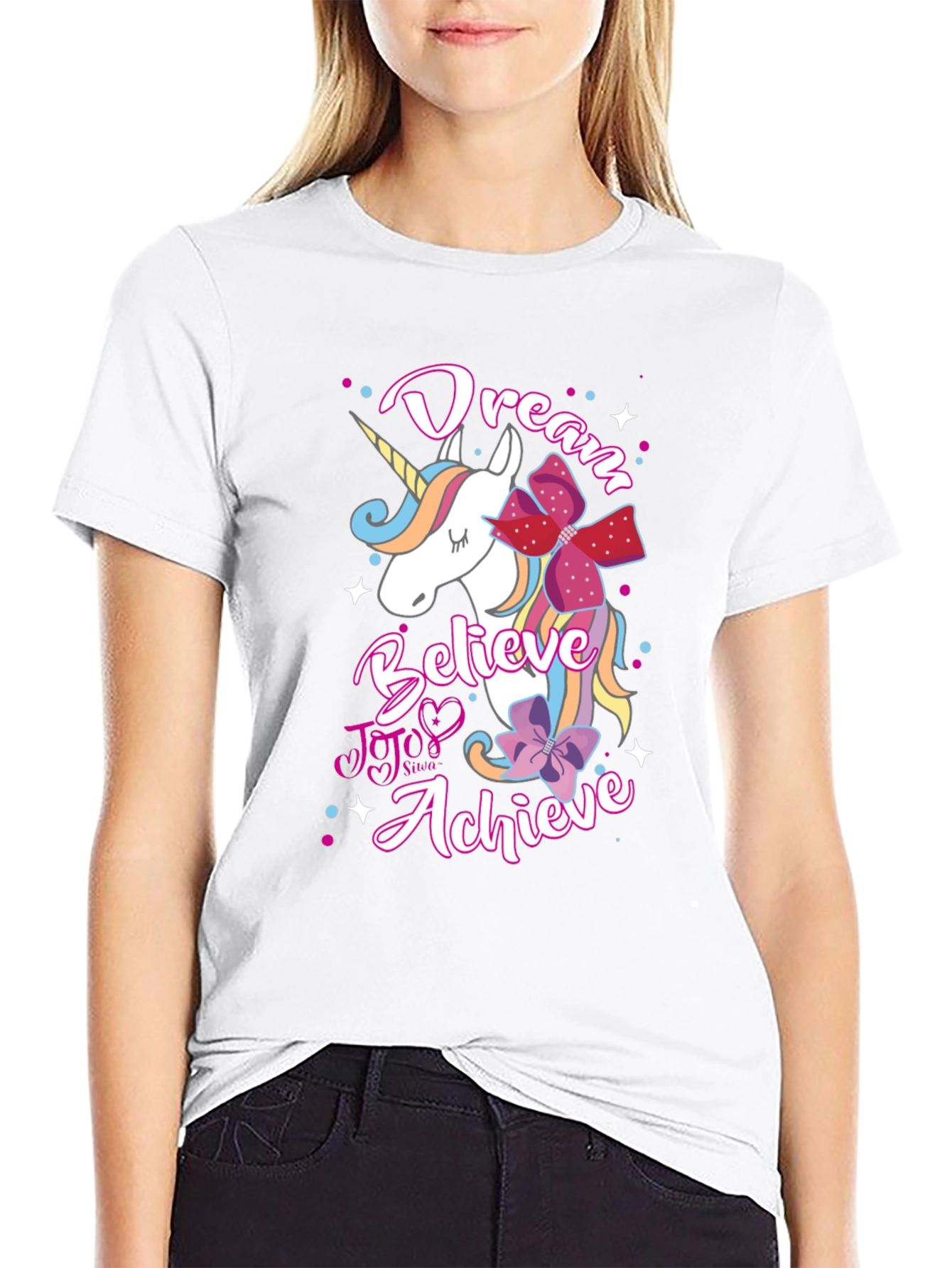 Dream Believe Achieve Unicorn Graphic Tee