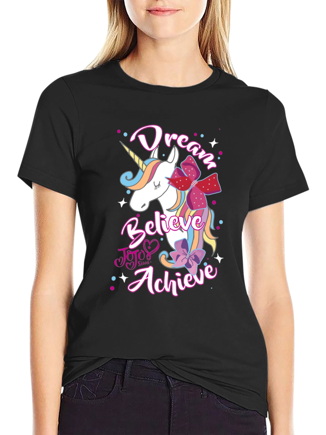 Dream Believe Achieve Unicorn Graphic Tee