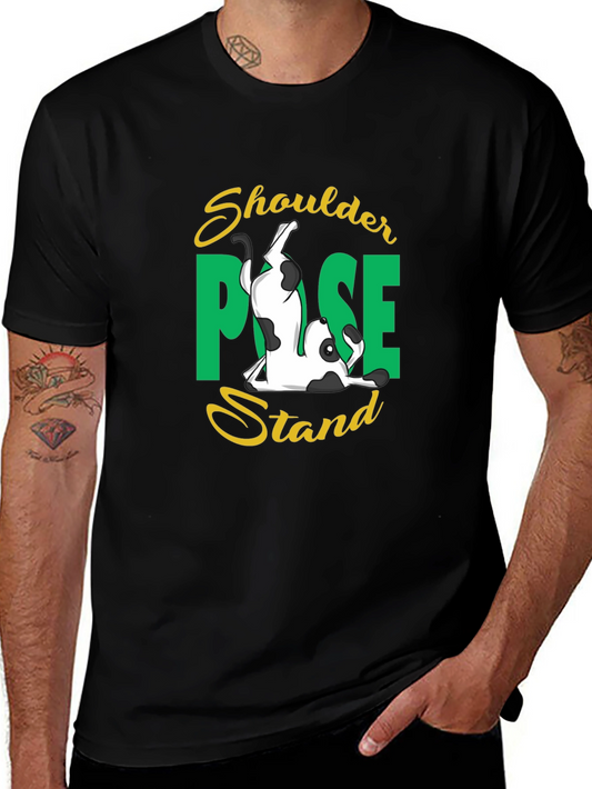 Yoga Dog Shoulder Pose Stand T-Shirt