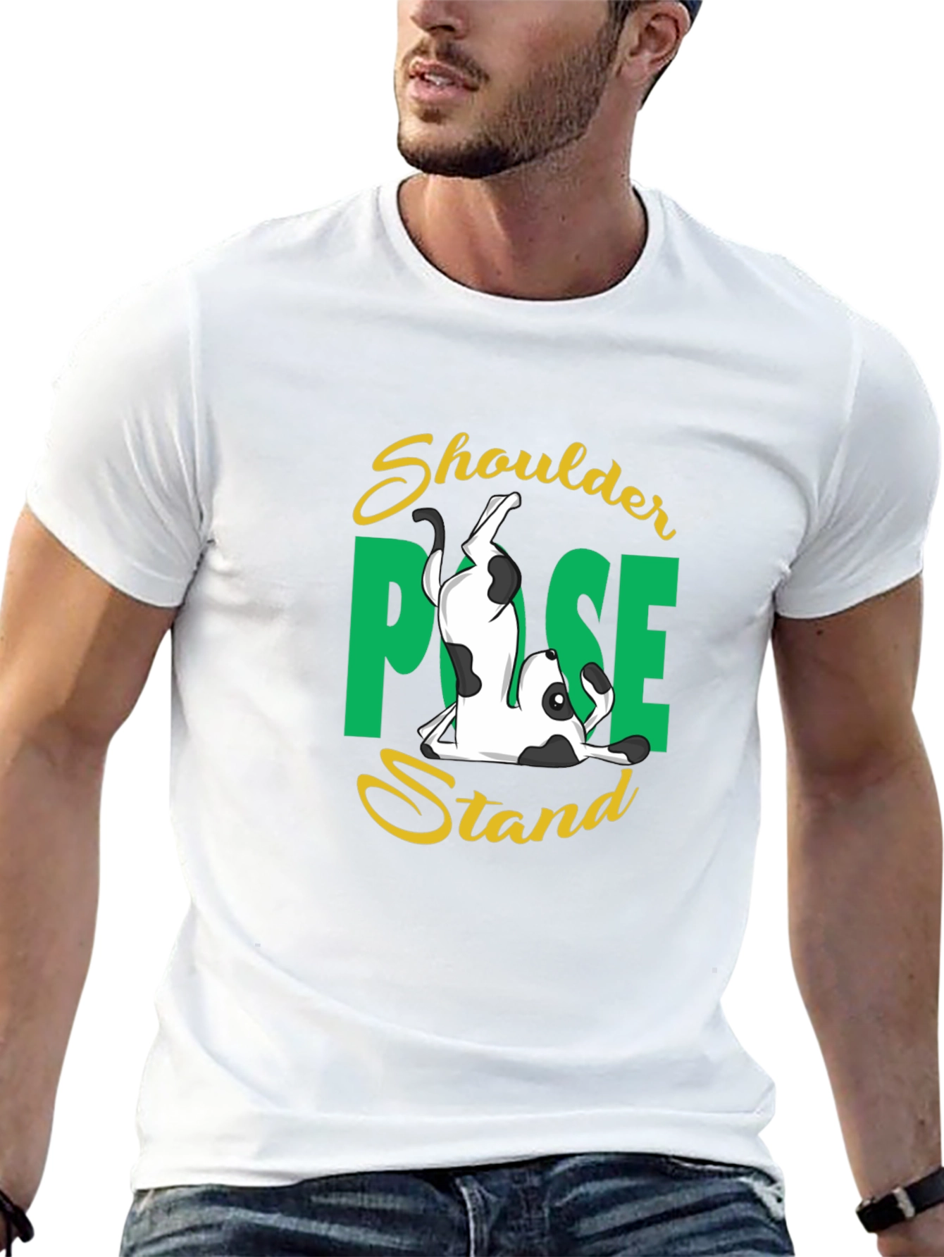 Yoga Dog Shoulder Pose Stand T-Shirt