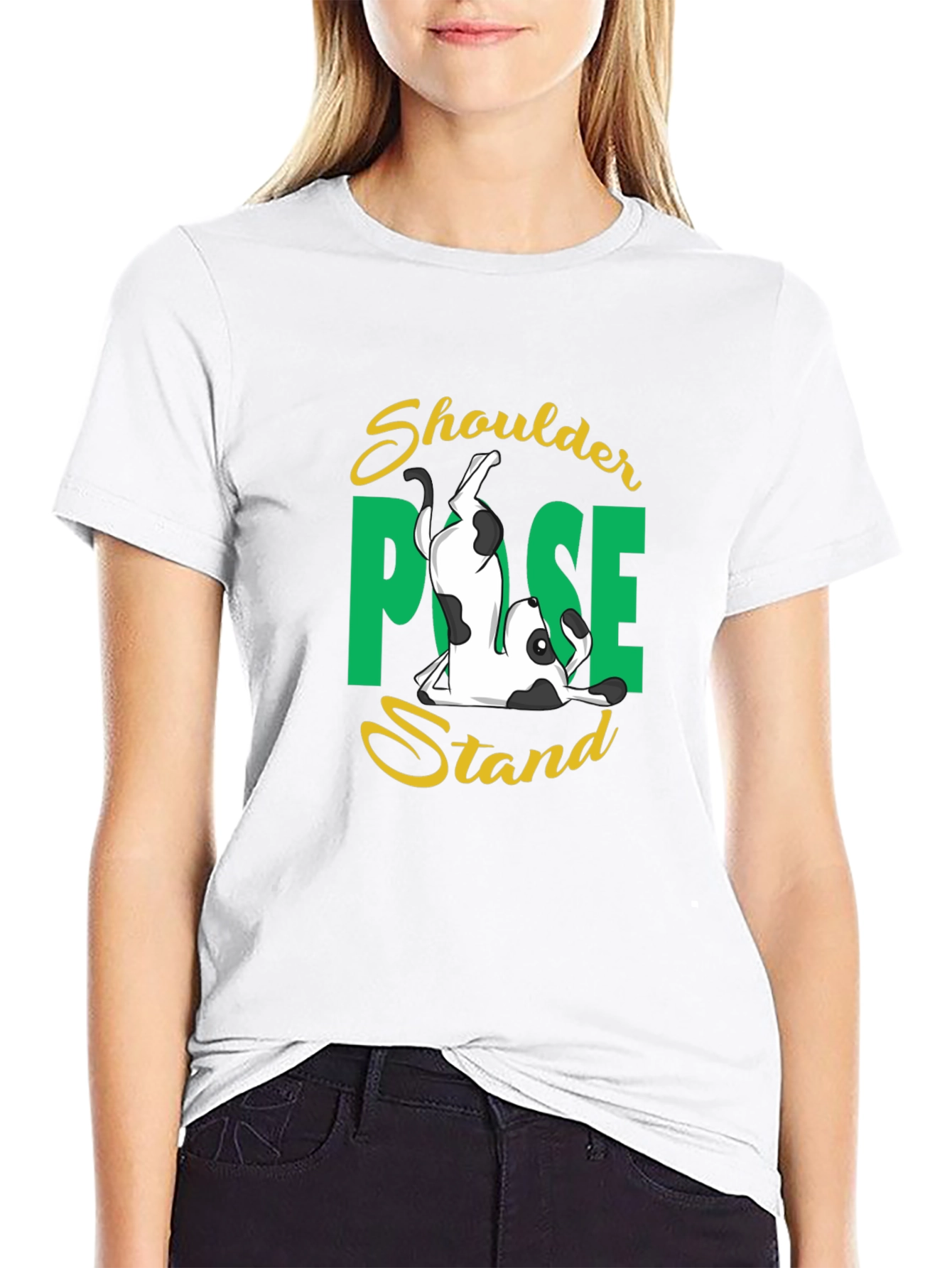 Yoga Dog Shoulder Pose Stand T-Shirt