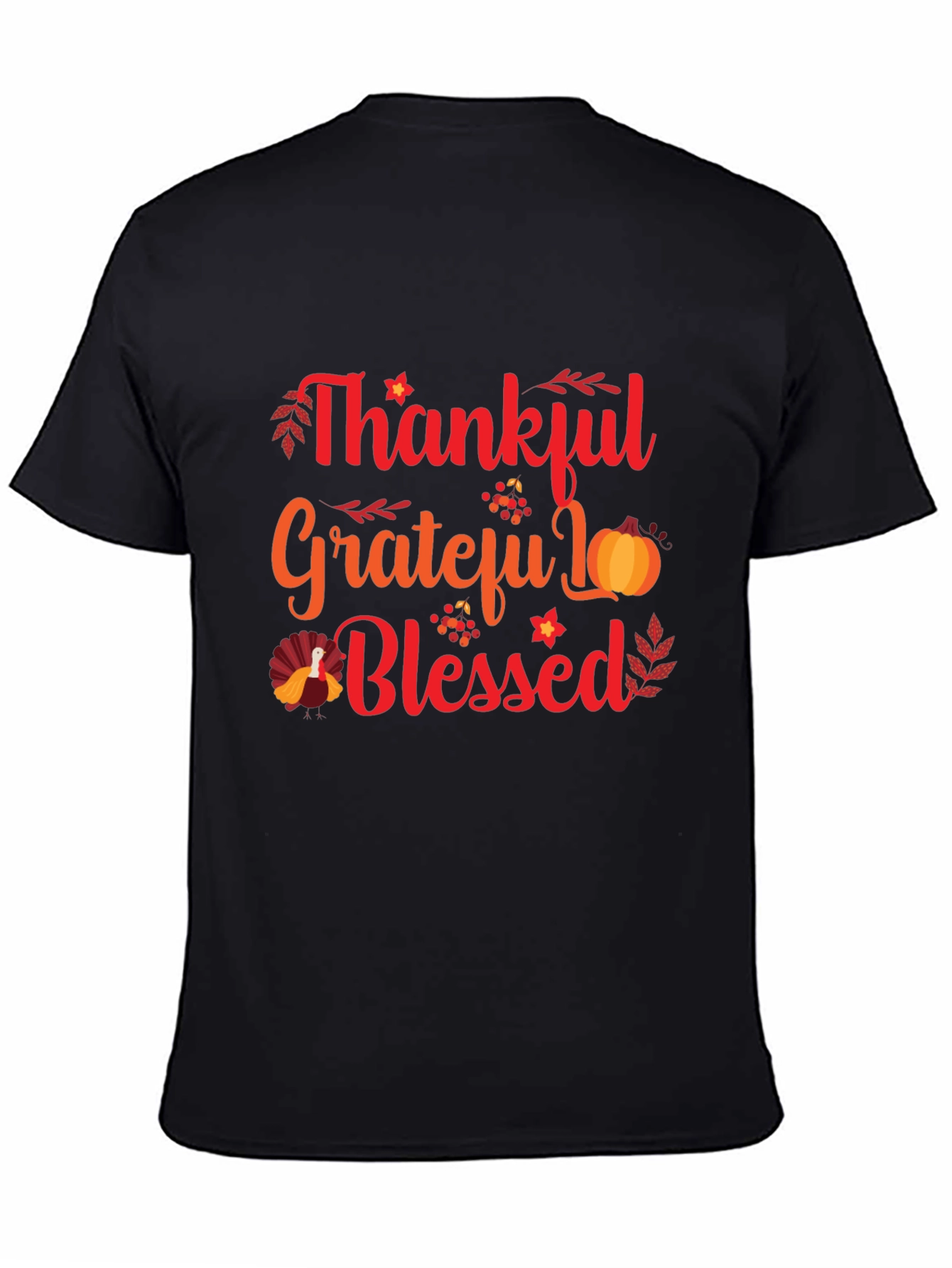 Thankful Grateful Blessed Thanksgiving T-Shirt
