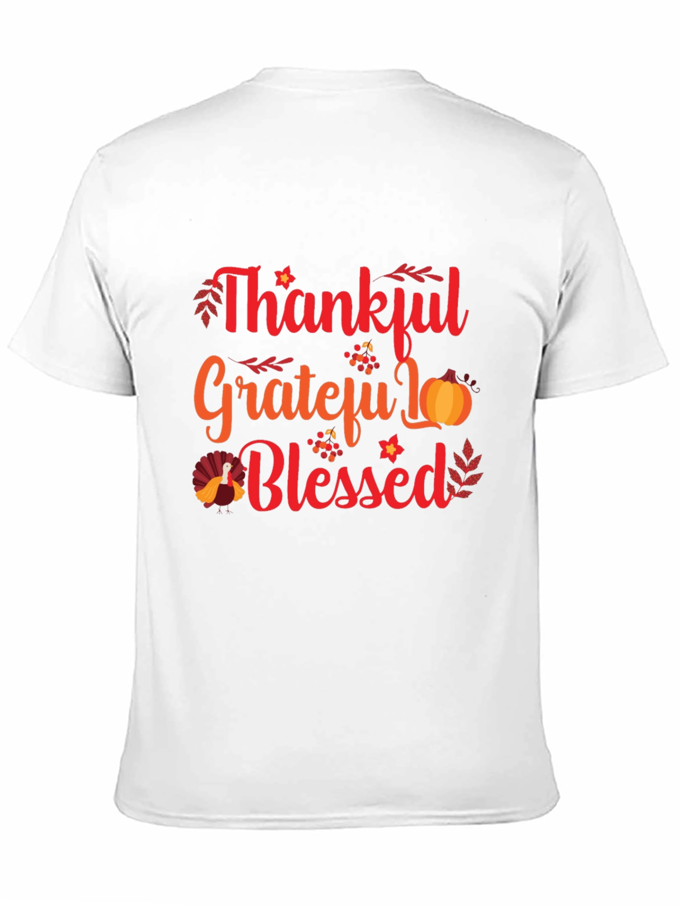 Thankful Grateful Blessed Thanksgiving T-Shirt