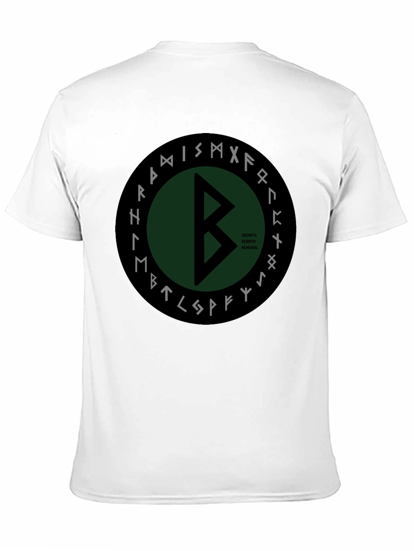 Viking Rune Circle Graphic Tee - Growth Rebirth Renewal