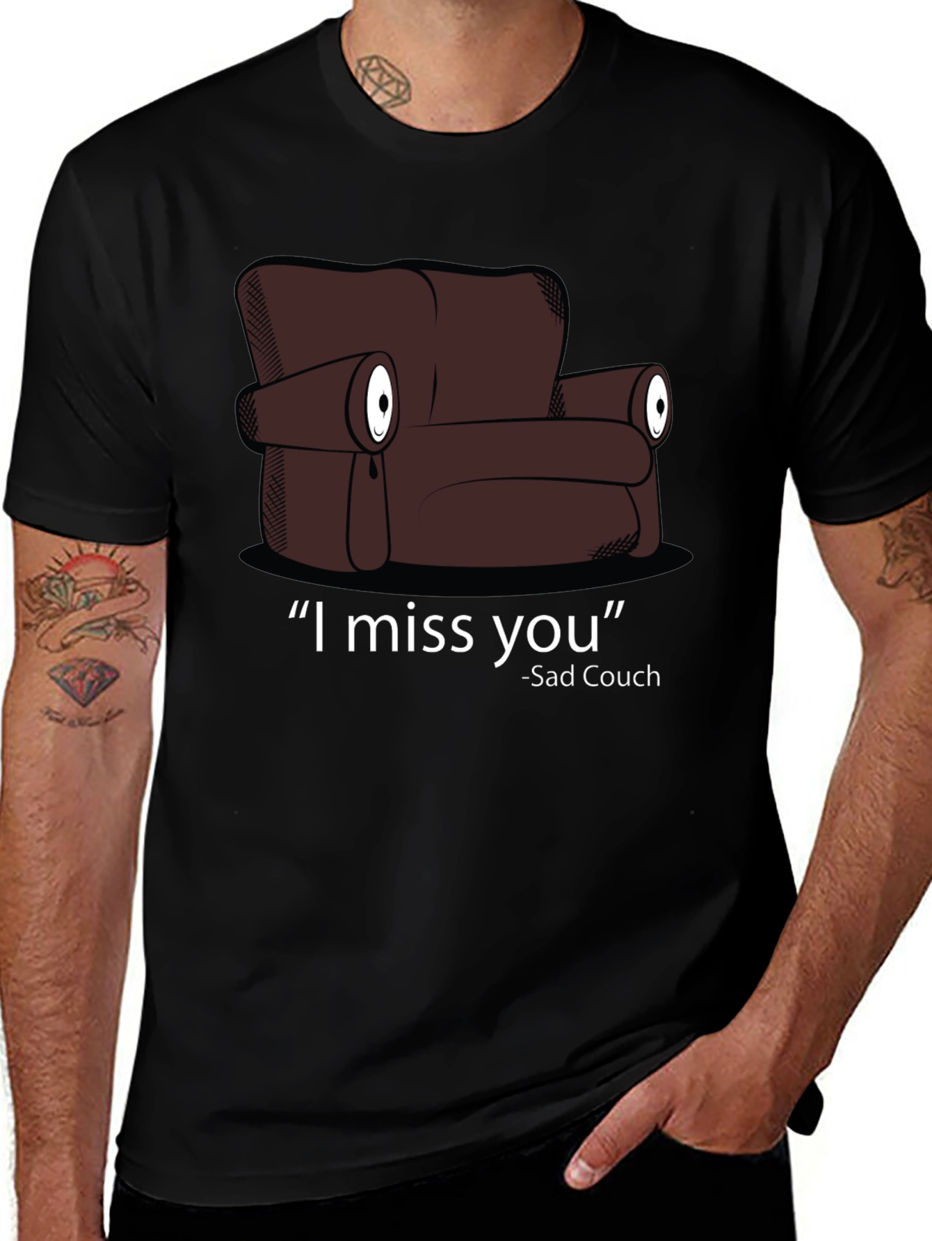 Sad Couch T-Shirt - I Miss You Graphic Tee
