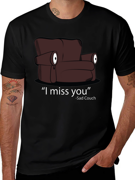 Sad Couch T-Shirt - I Miss You Graphic Tee