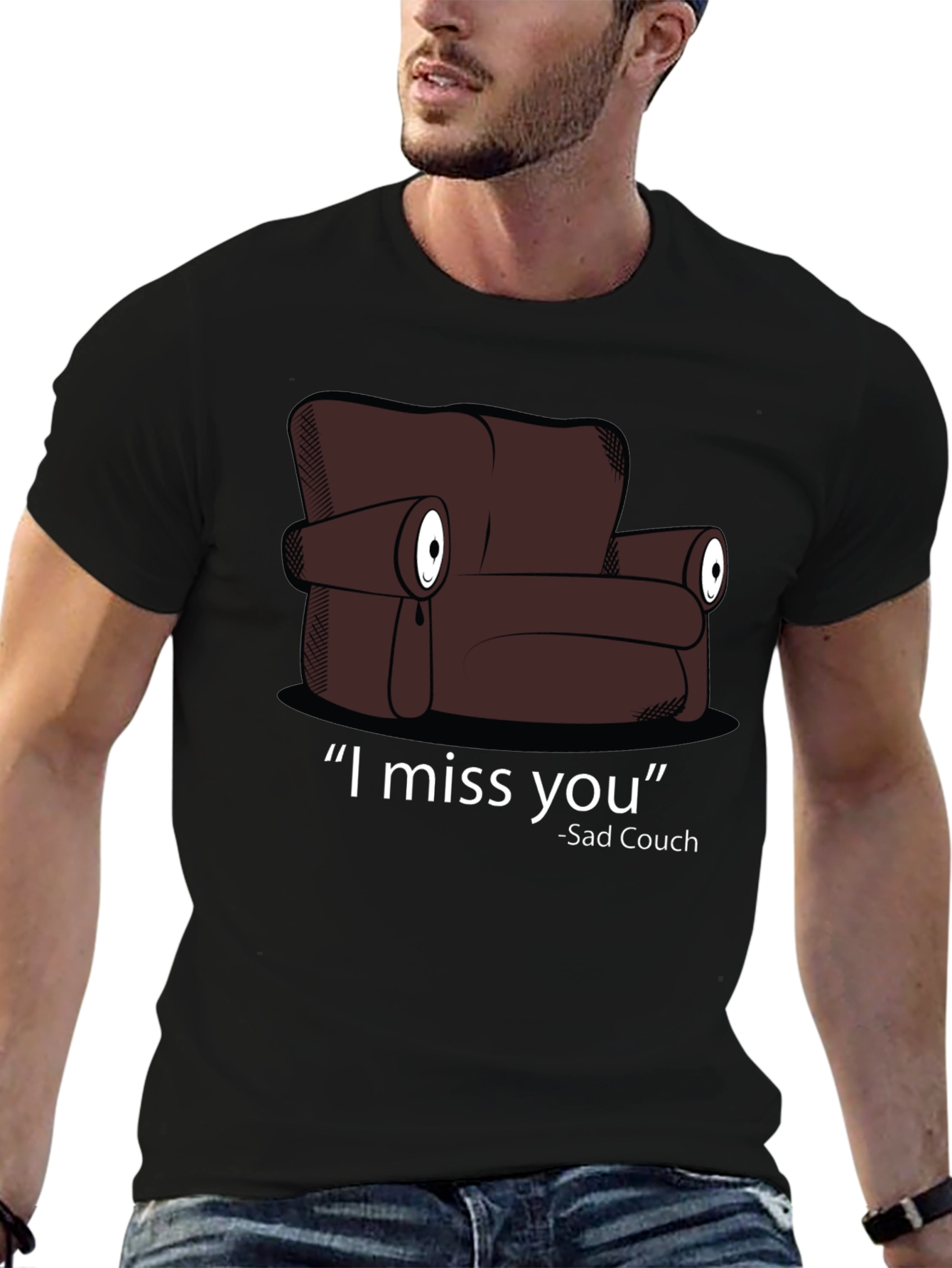 Sad Couch T-Shirt - I Miss You Graphic Tee