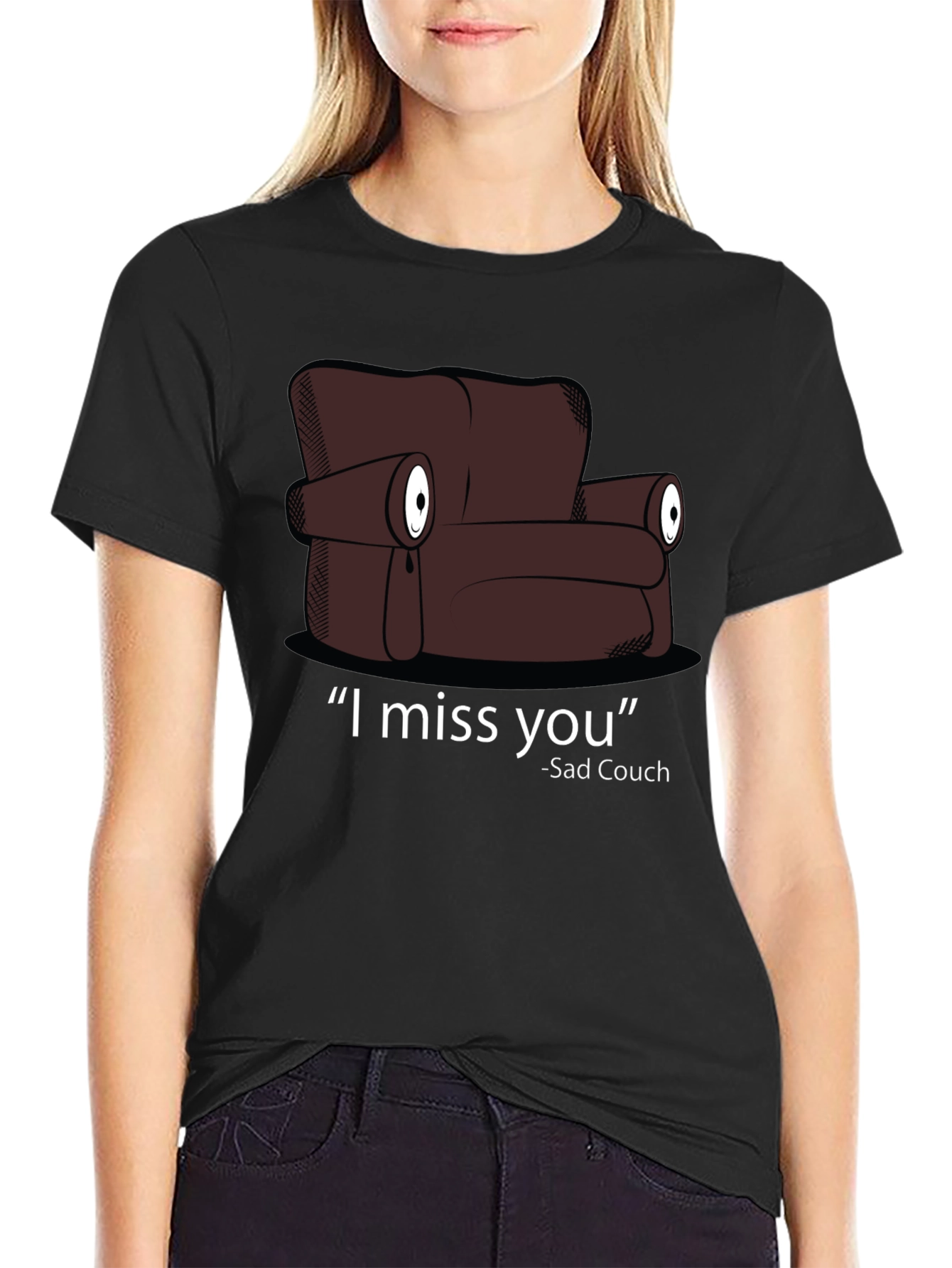 Sad Couch T-Shirt - I Miss You Graphic Tee
