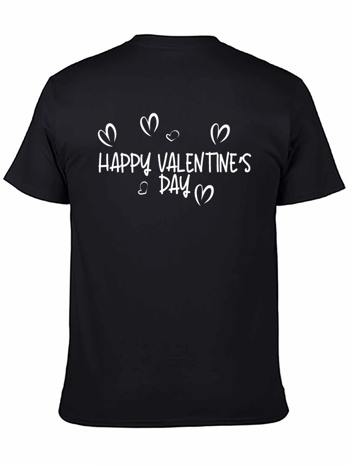 Happy Valentines Day Black T-Shirt