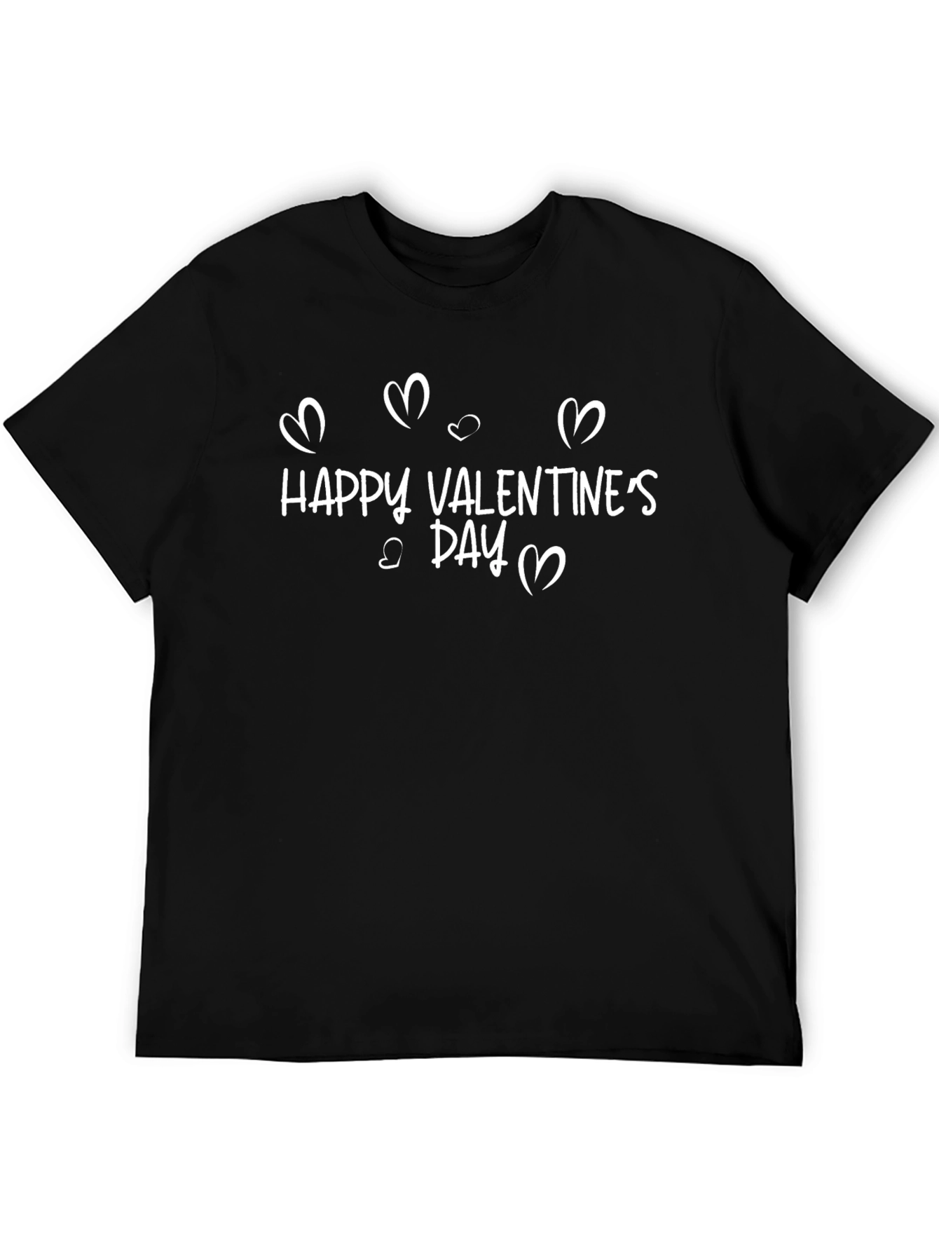 Happy Valentines Day Black T-Shirt