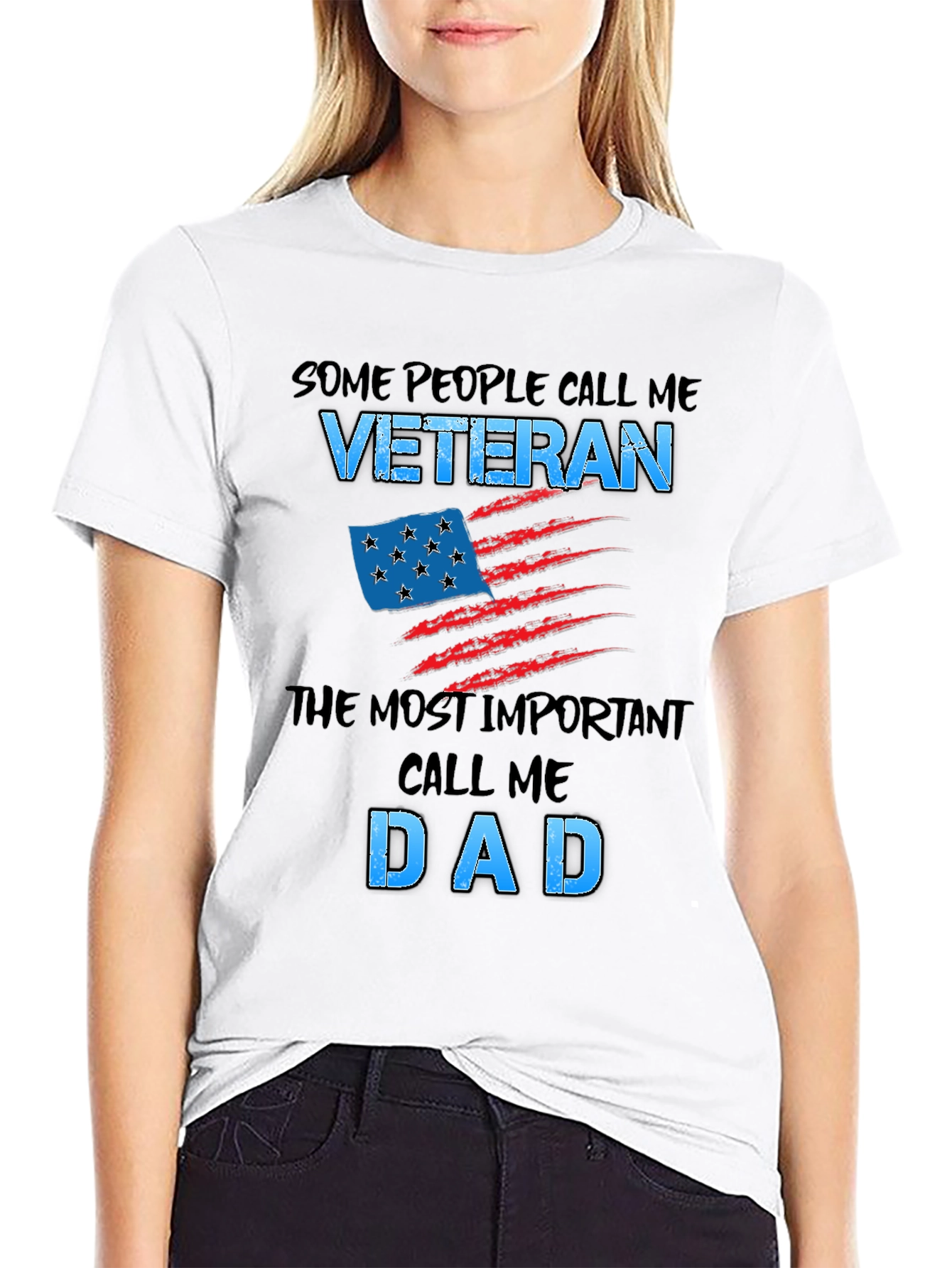 Veteran Dad T-Shirt - Patriotic Gift for Fathers