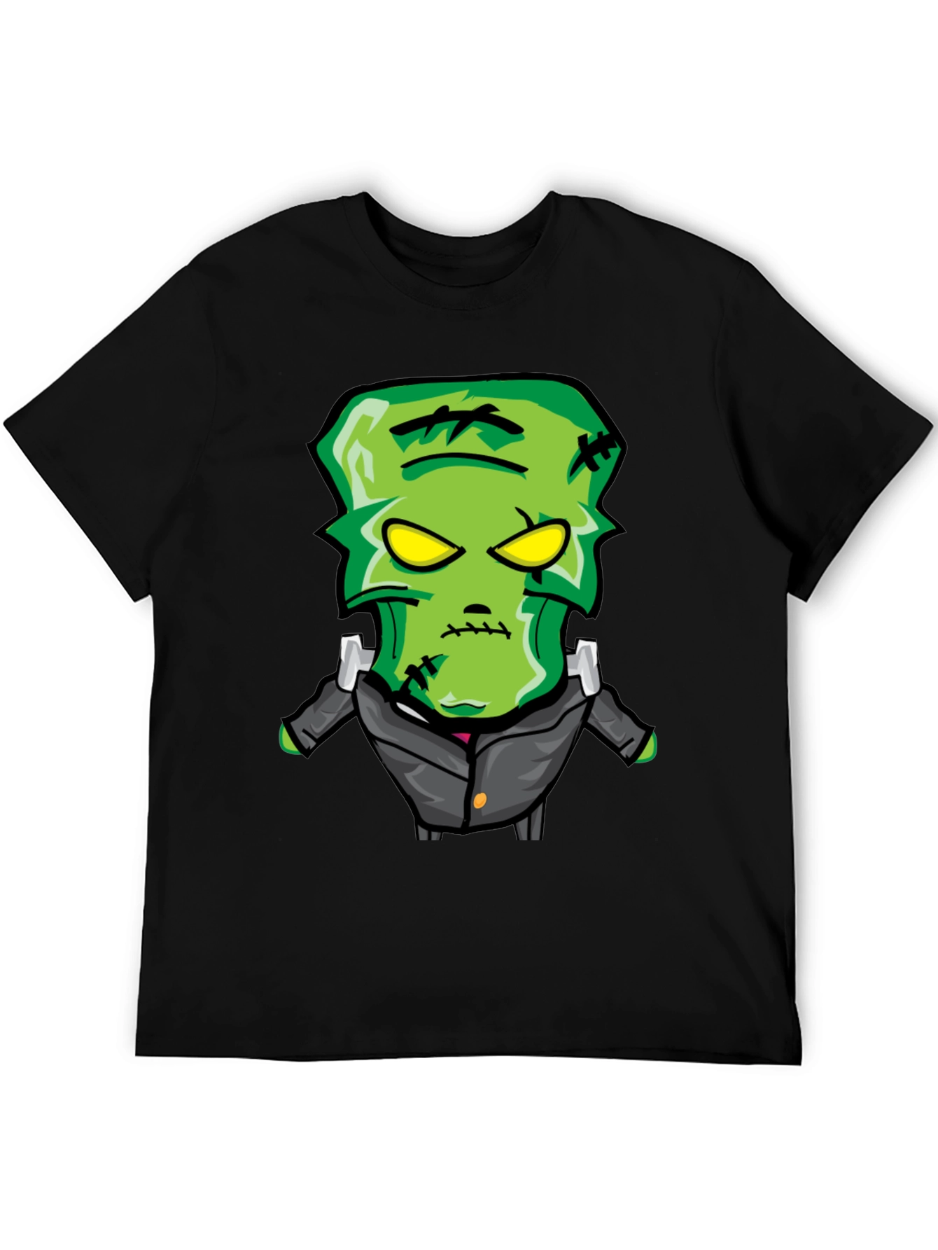Frankenstein Cartoon Graphic Tee - Black