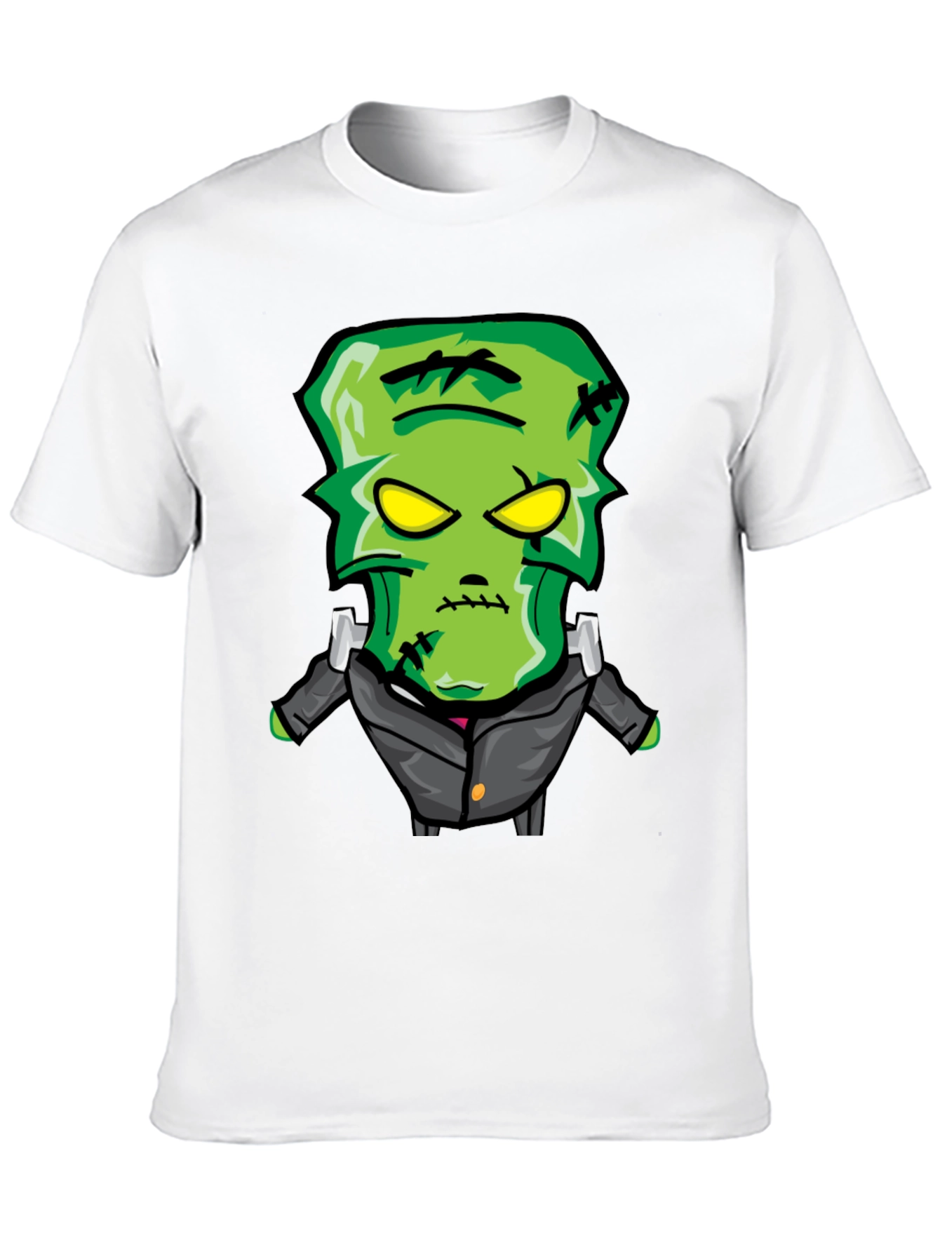 Frankenstein Cartoon Graphic Tee - Black