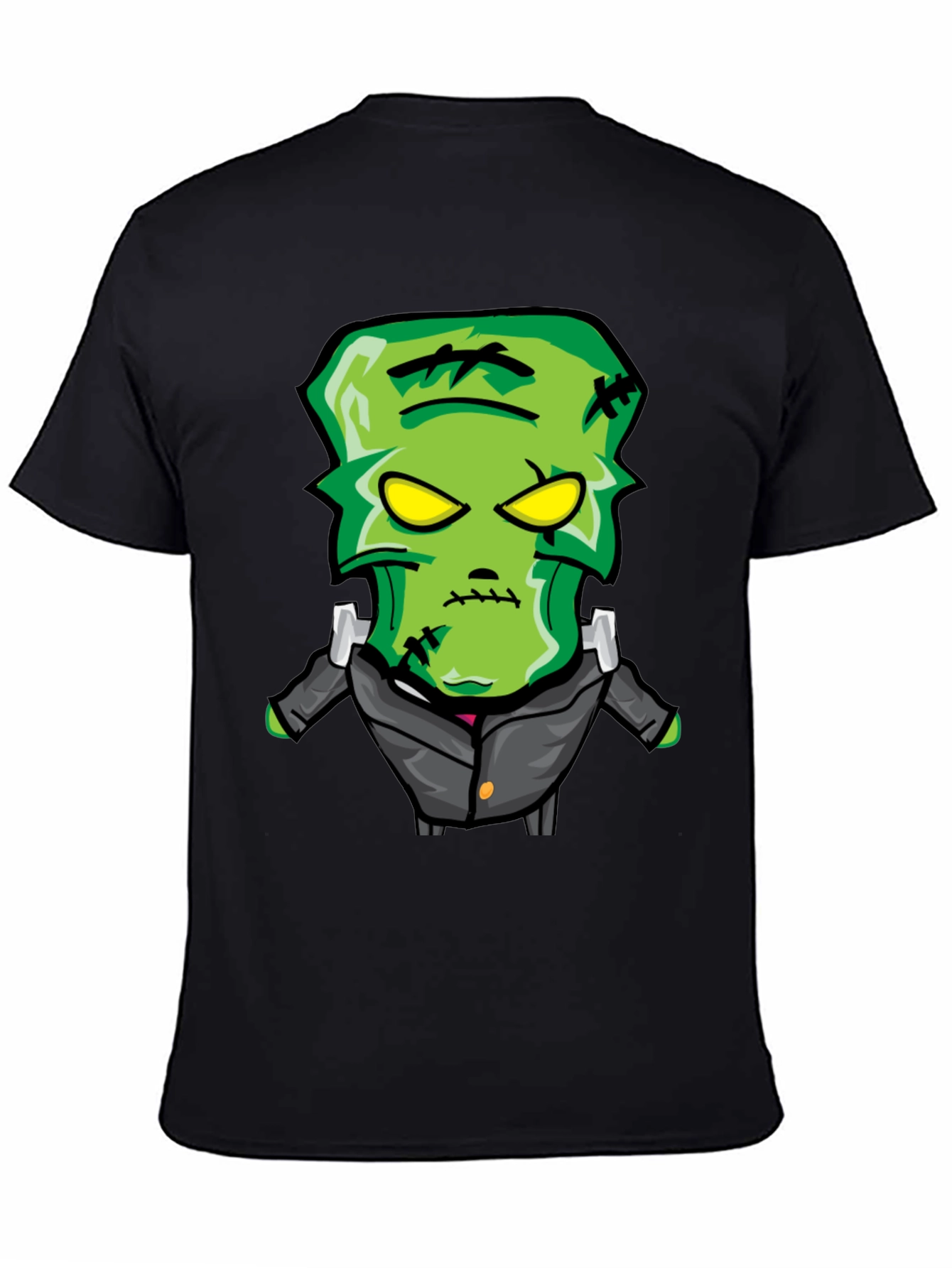 Frankenstein Cartoon Graphic Tee - Black