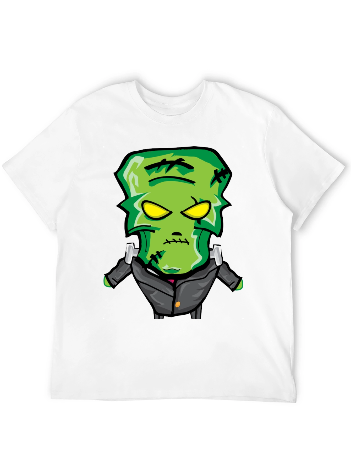 Frankenstein Cartoon Graphic Tee - Black