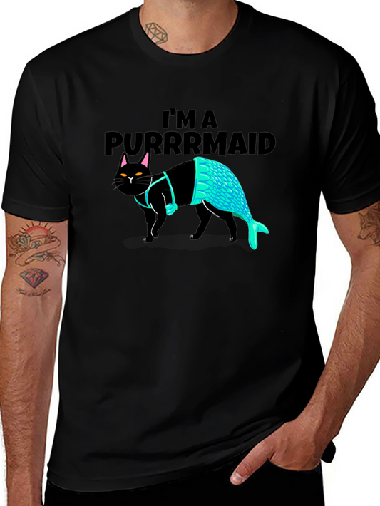 Purrmaid T-Shirt: Cat Mermaid Graphic Tee