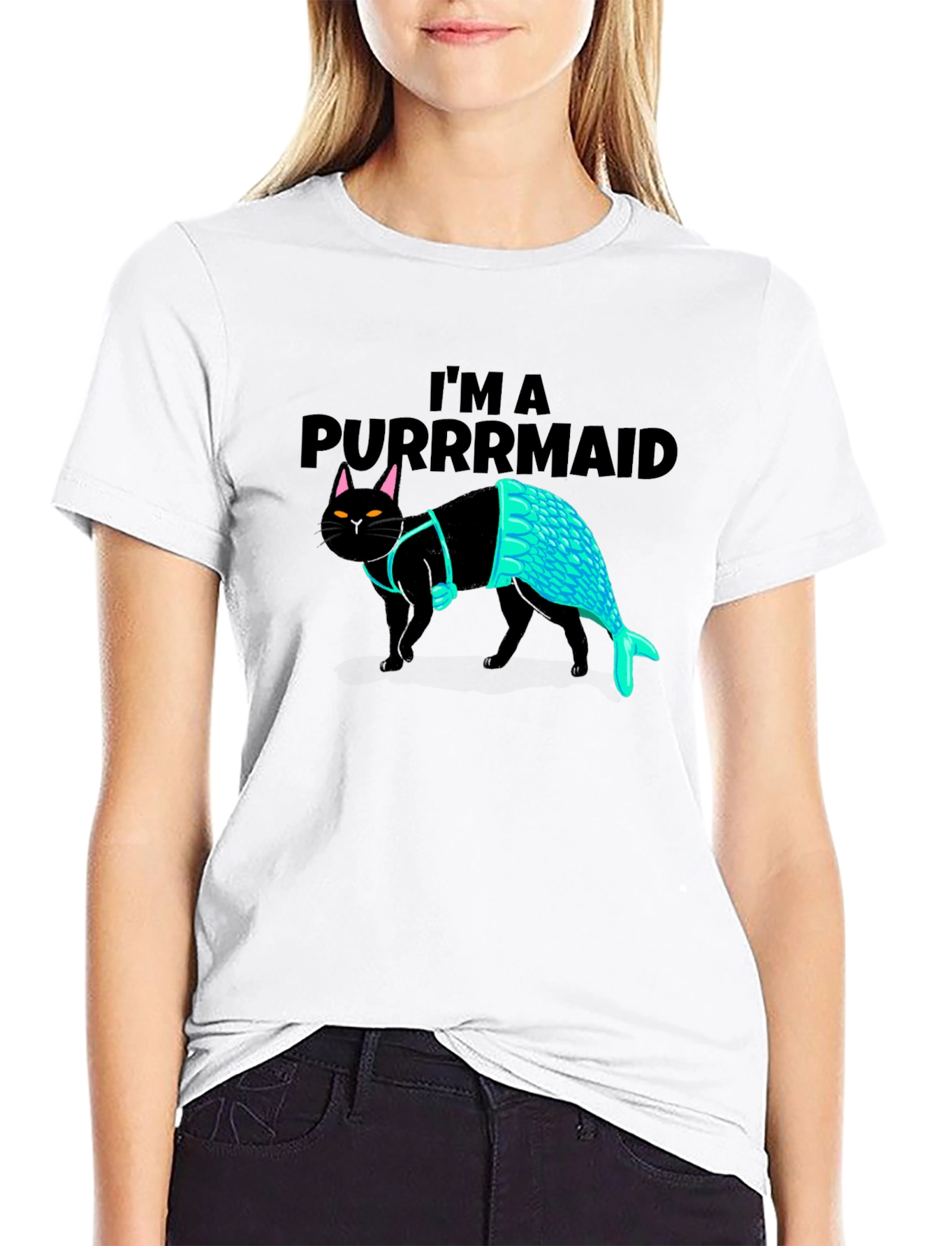 Purrmaid T-Shirt: Cat Mermaid Graphic Tee