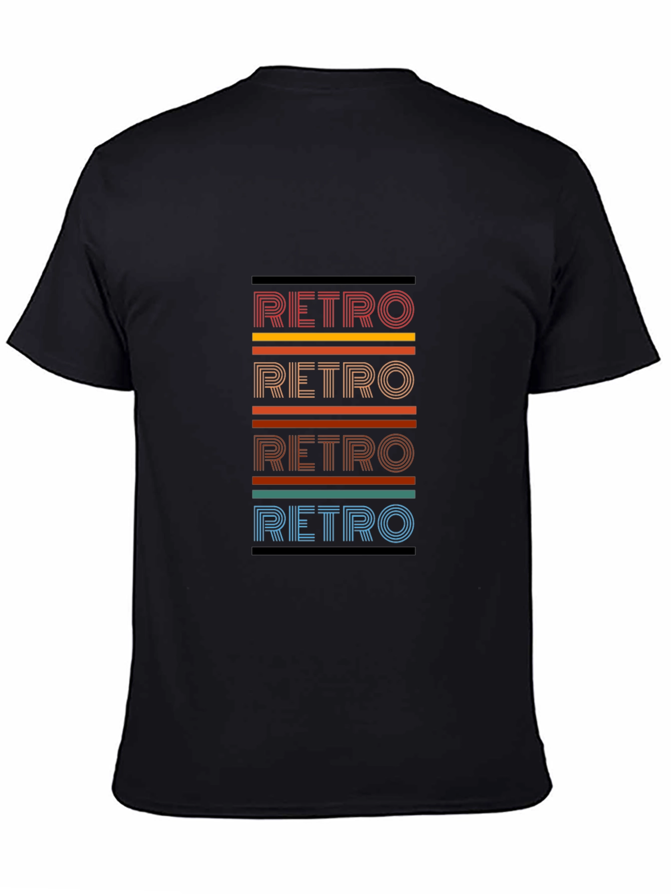 Retro Style Graphic Tee - Black T-Shirt