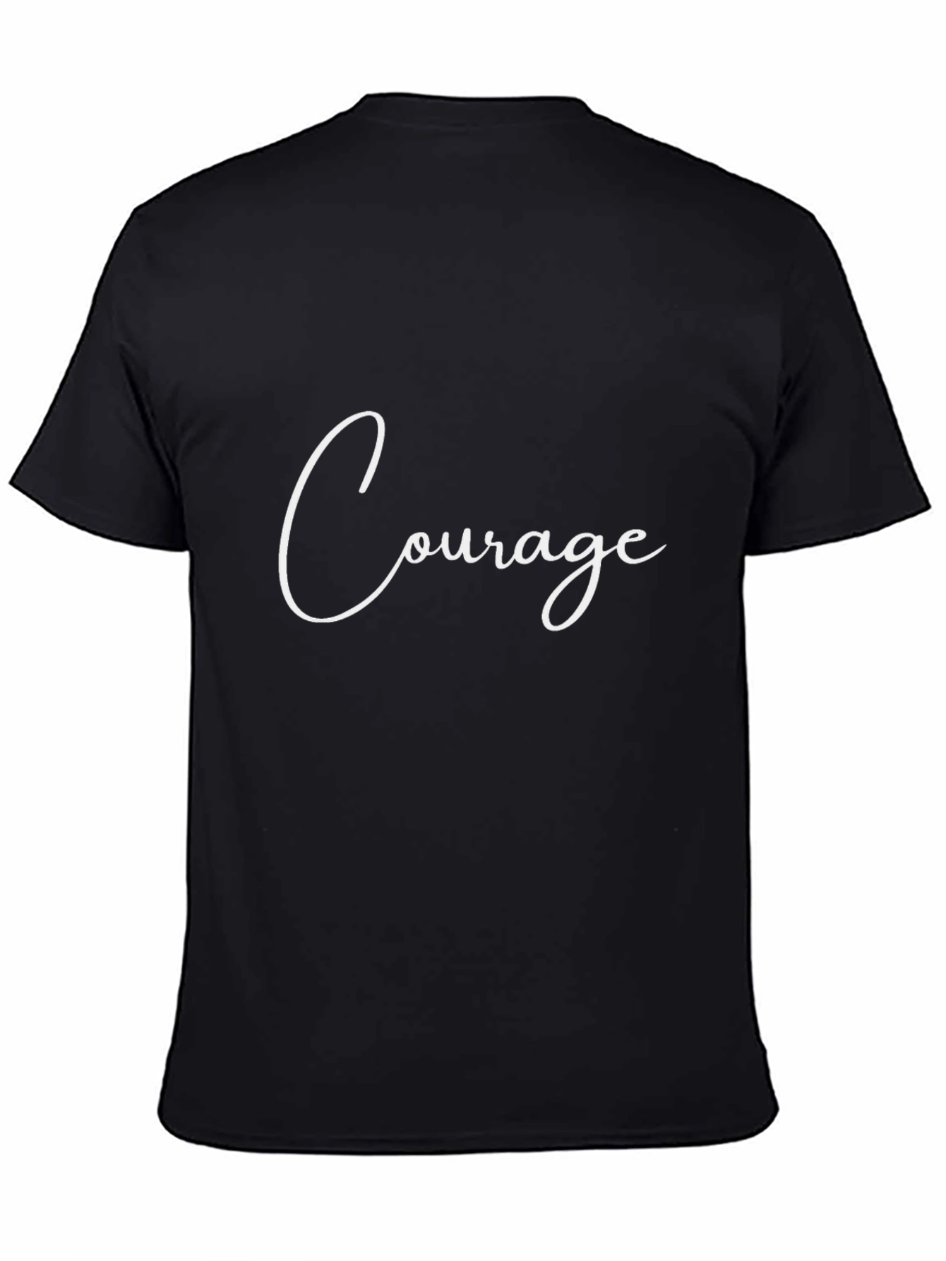Courage Script Black T-Shirt