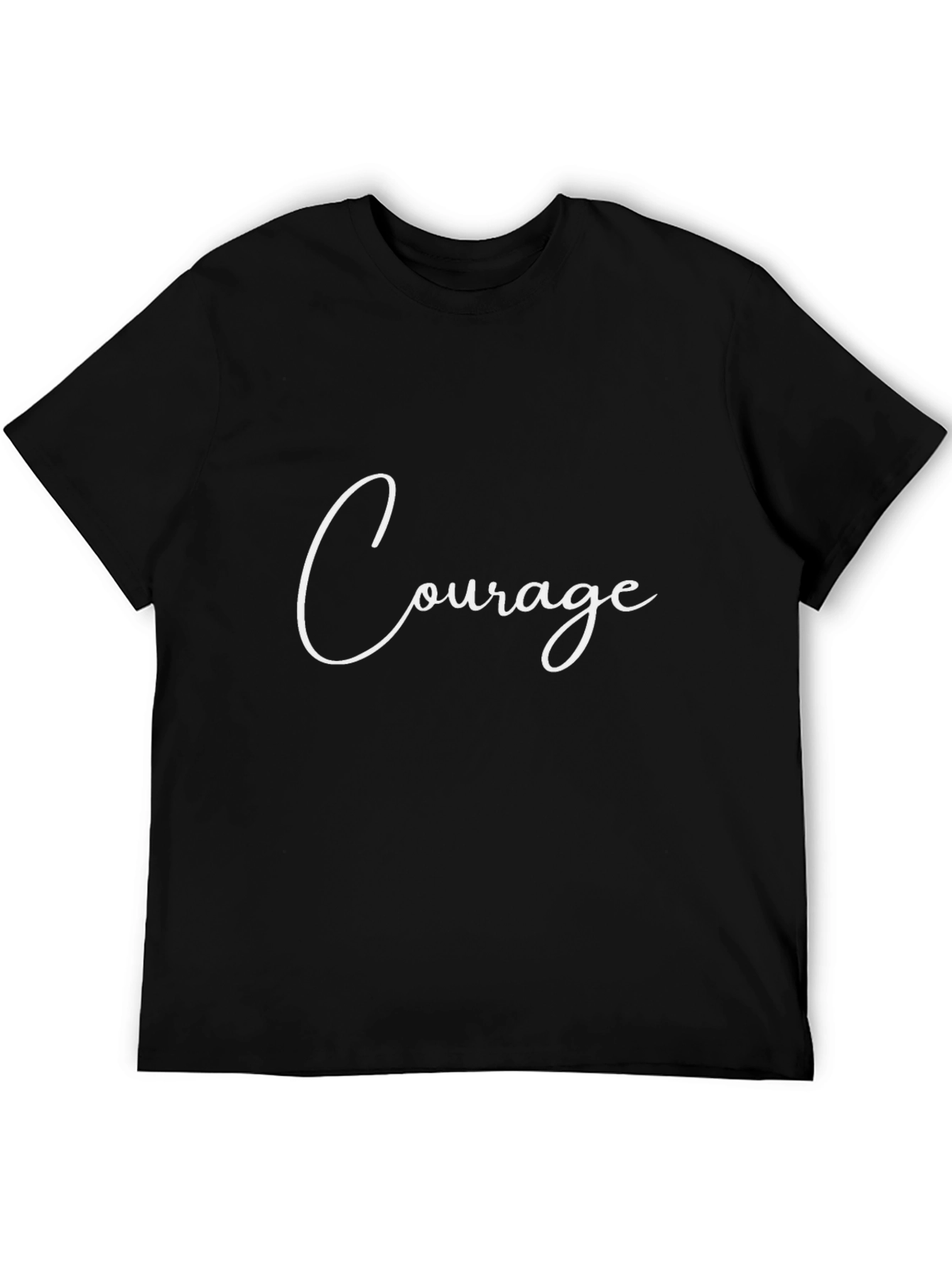 Courage Script Black T-Shirt