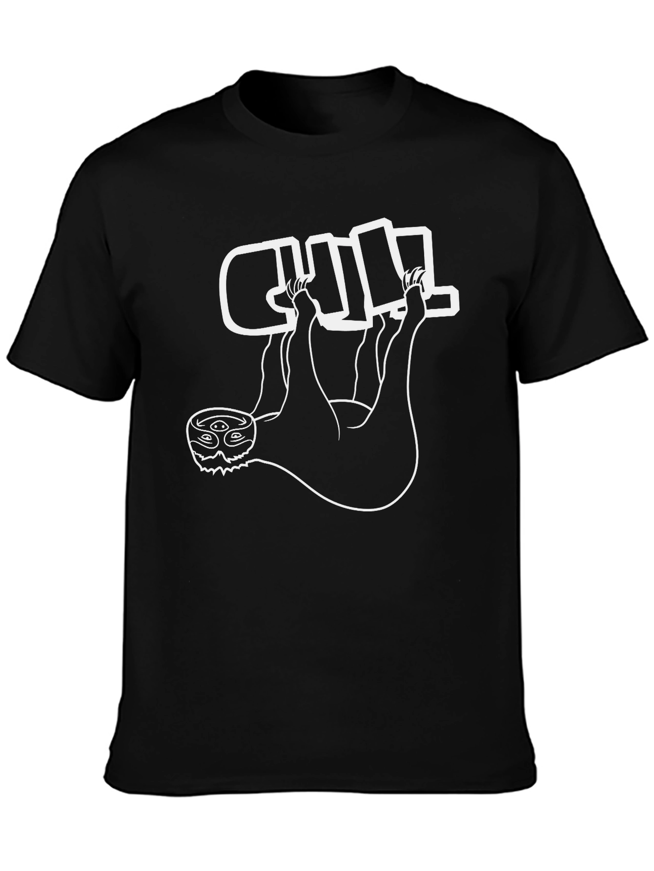 Chill Sloth Black T-Shirt - Relaxed Fit