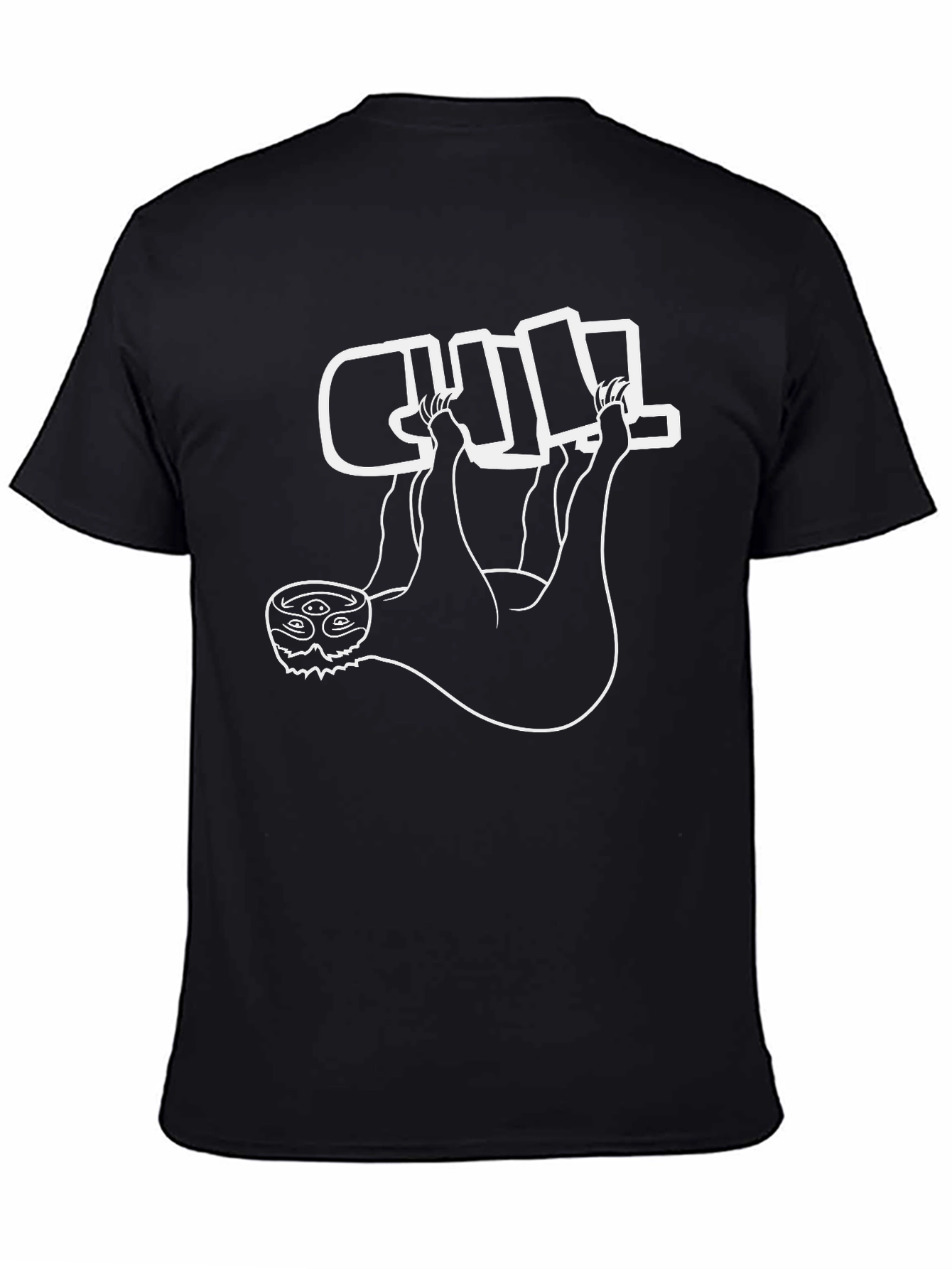 Chill Sloth Black T-Shirt - Relaxed Fit