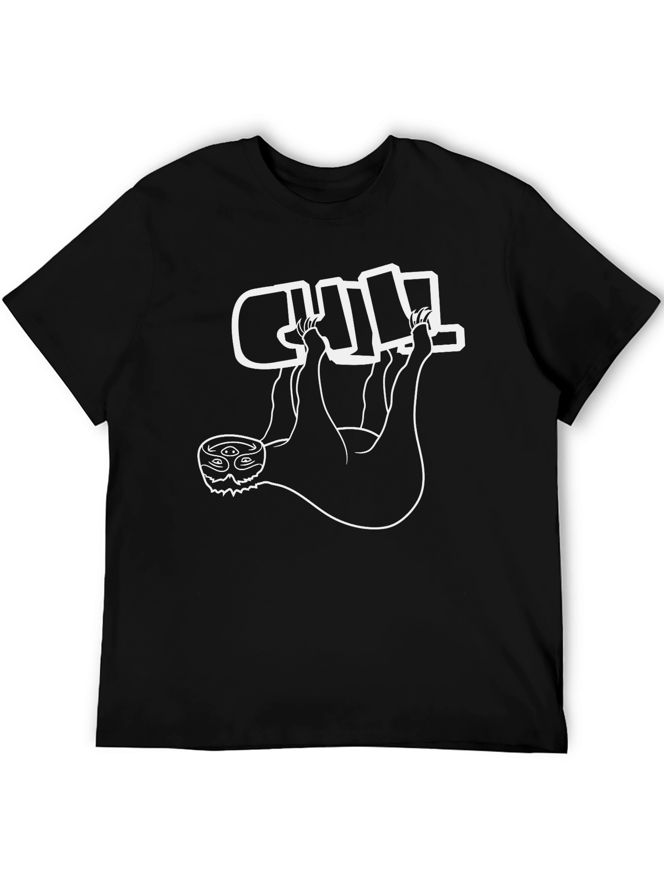 Chill Sloth Black T-Shirt - Relaxed Fit