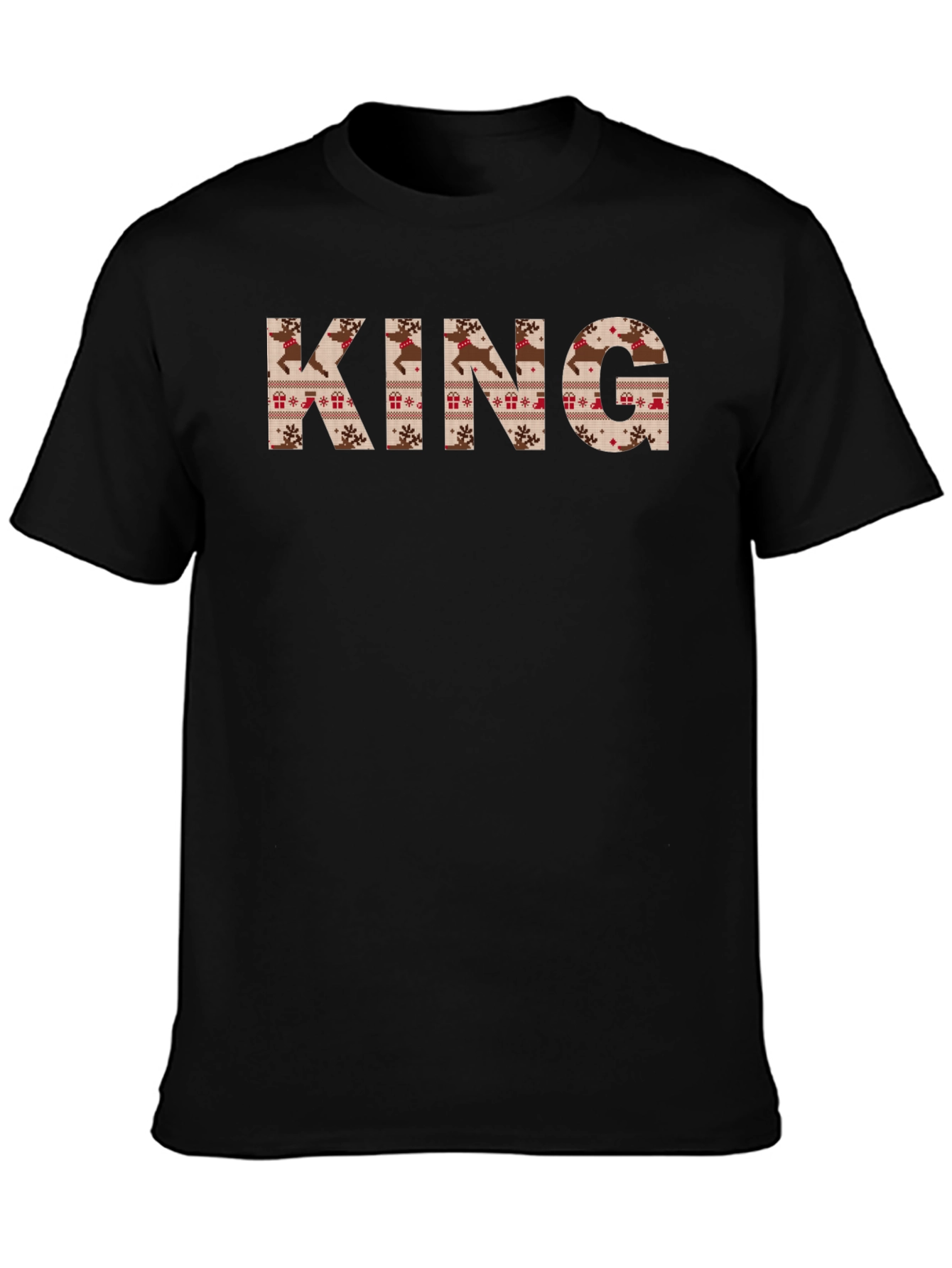 KING Christmas Sweater Pattern Tee Shirt