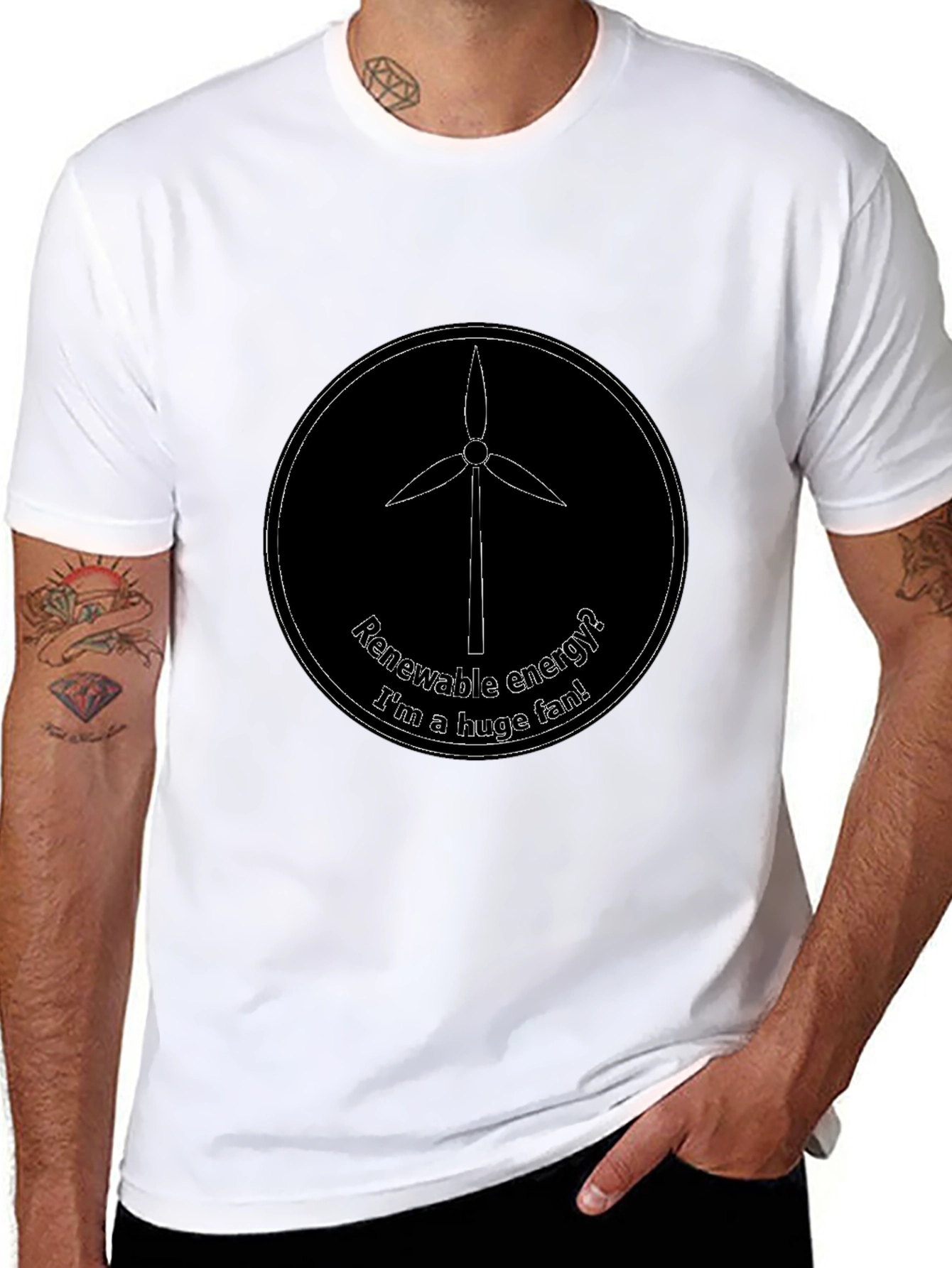 Renewable Energy Fan T-Shirt - Eco-Friendly Design