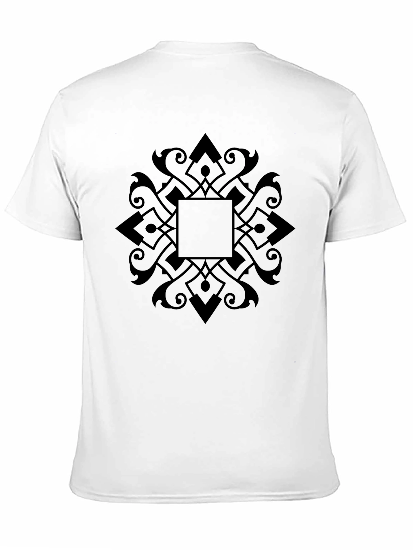Black Graphic Tee - Geometric Mandala