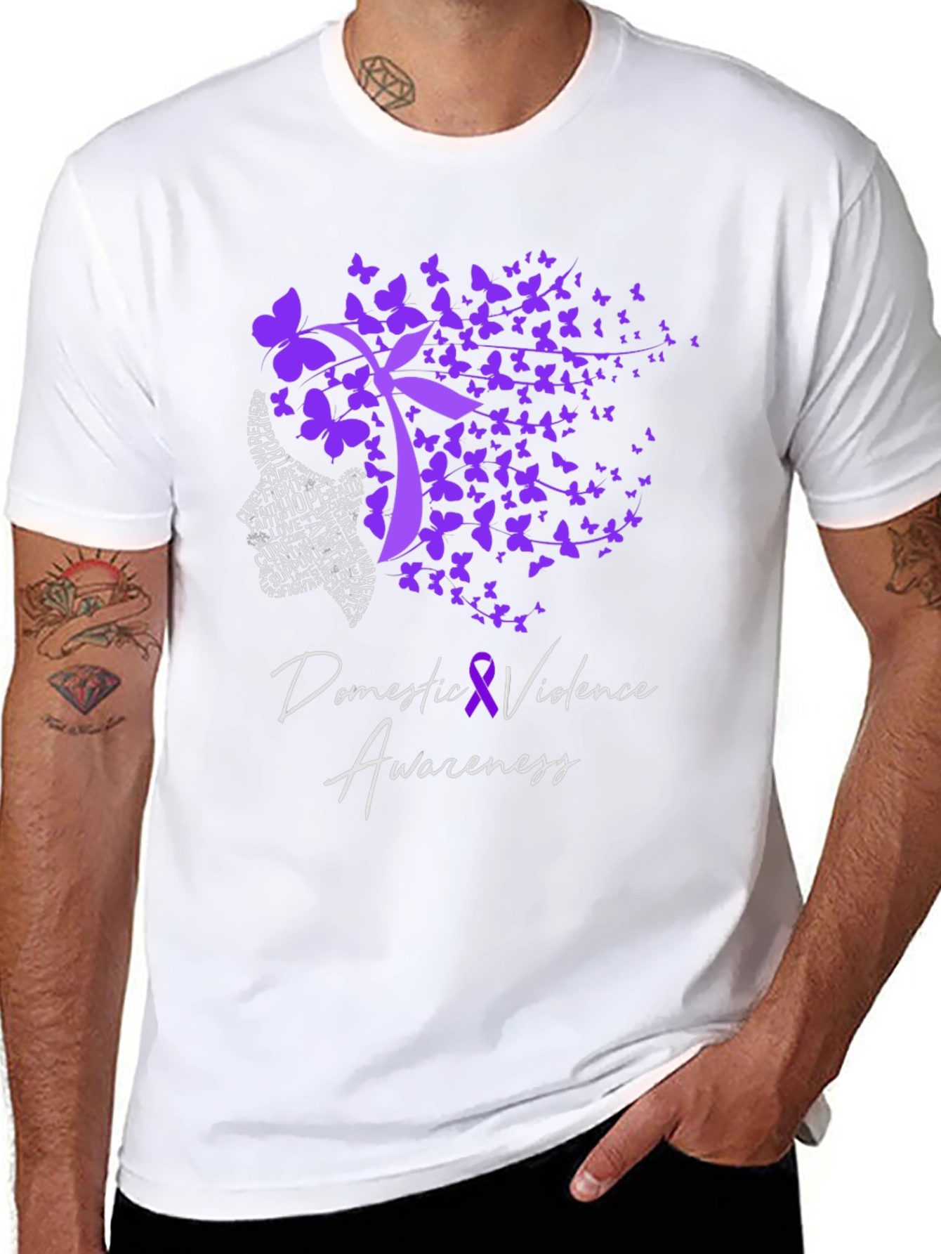 Domestic Violence Awareness T-Shirt Purple