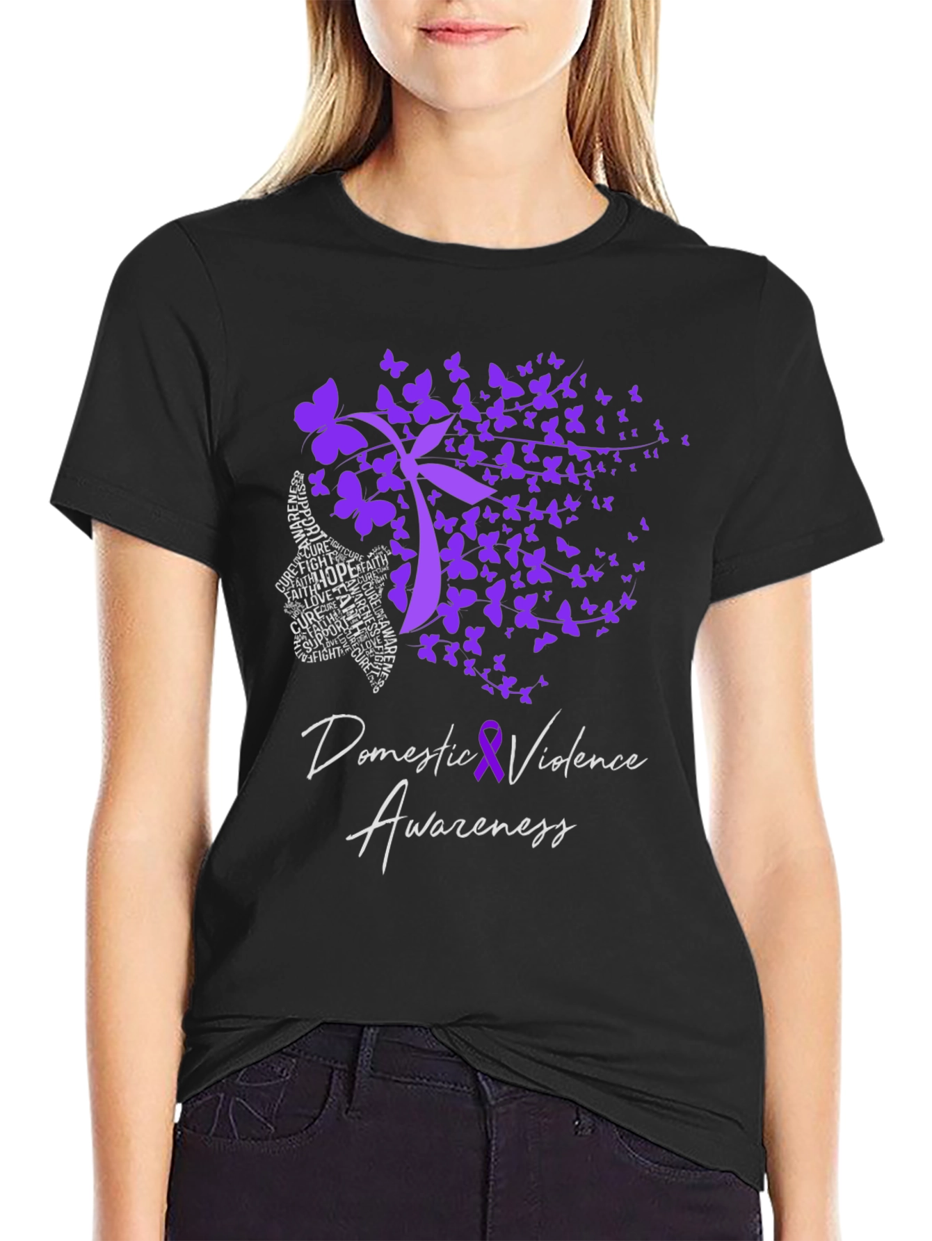 Domestic Violence Awareness T-Shirt Purple