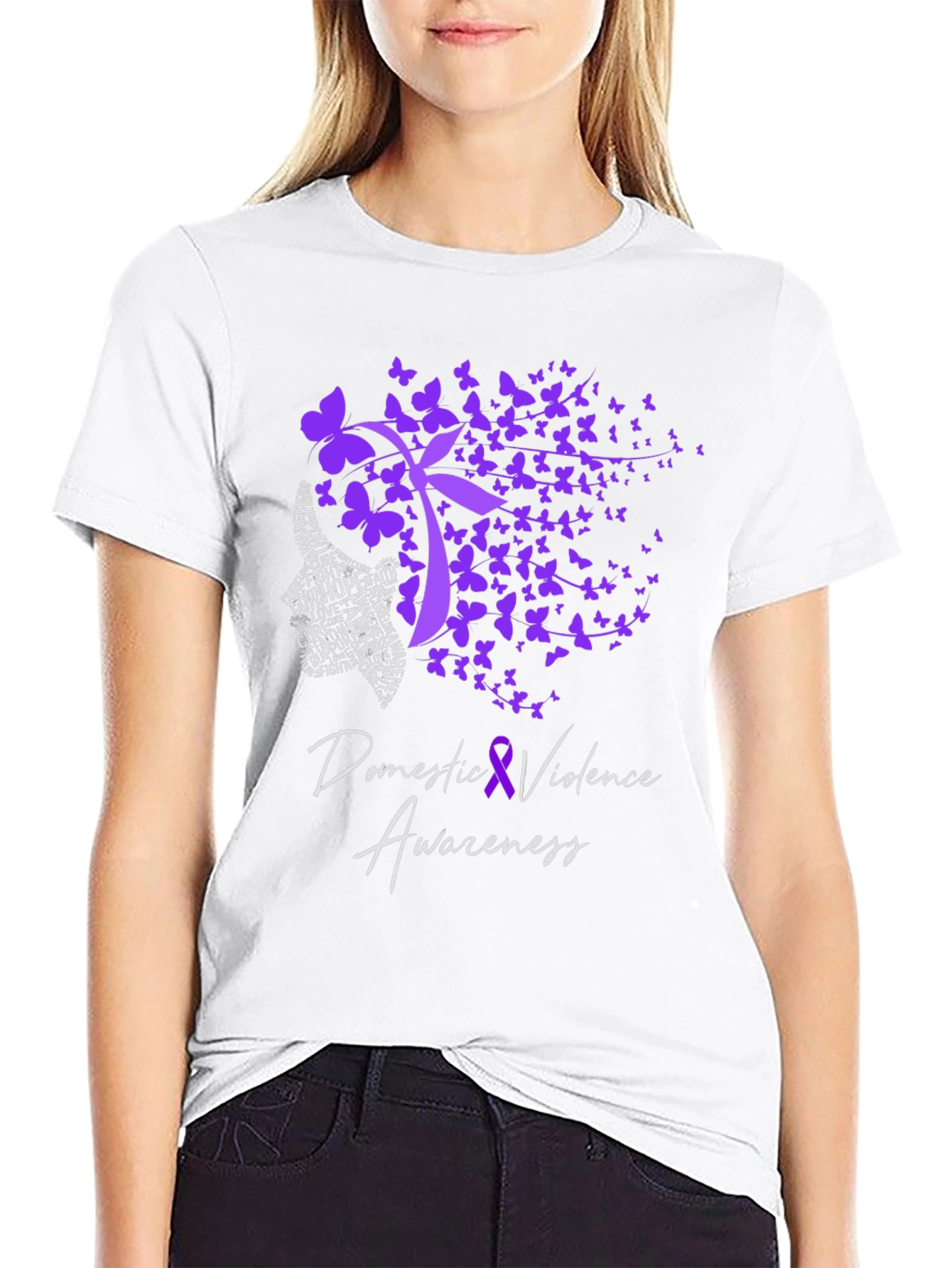 Domestic Violence Awareness T-Shirt Purple