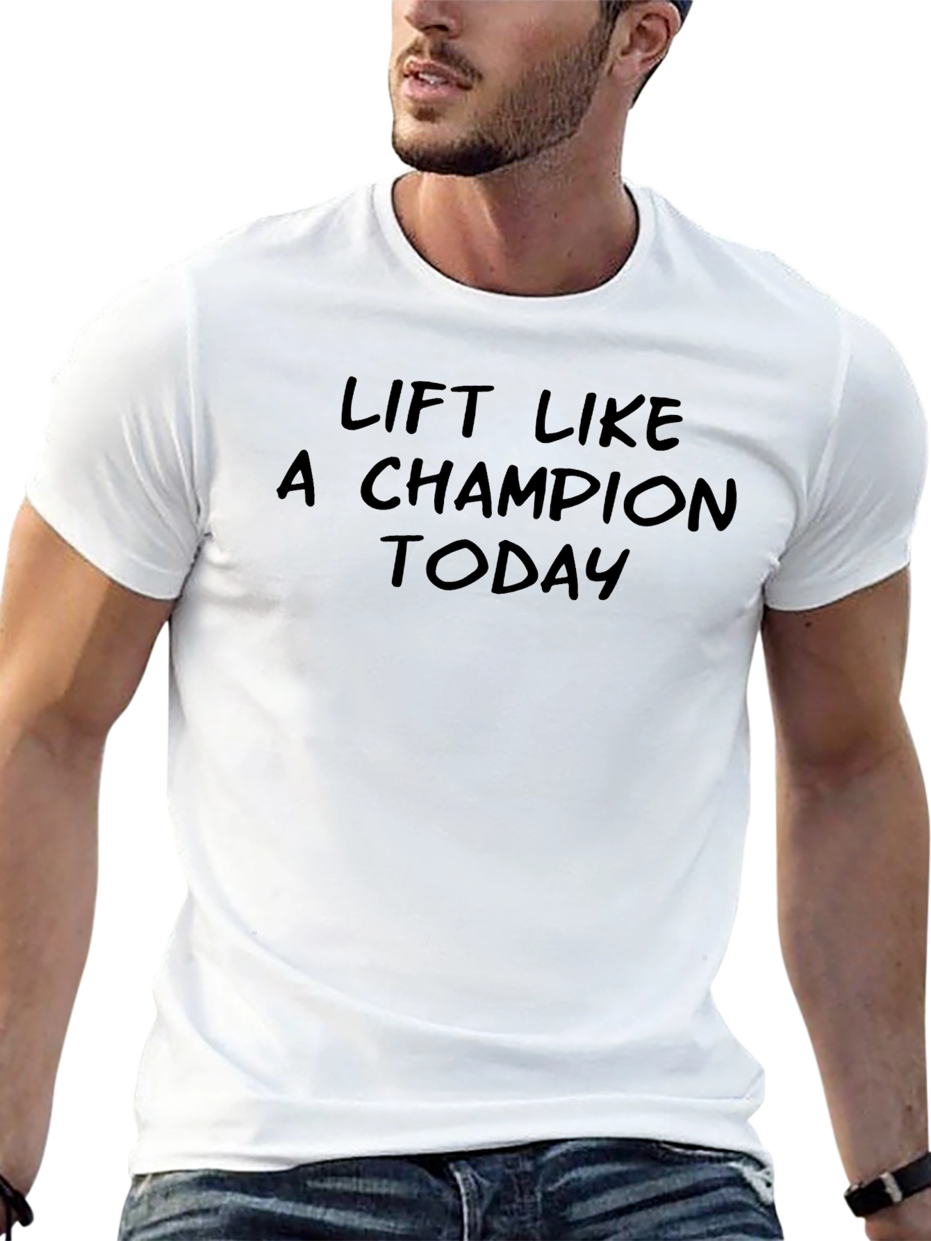 Lift Like A Champion Today - Black T-Shirt