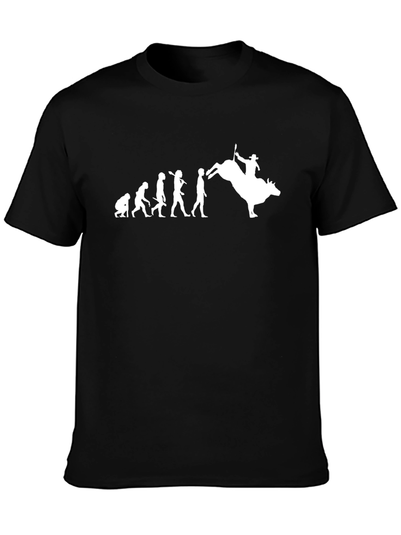 Evolution of Rodeo: Mens Graphic T-Shirt