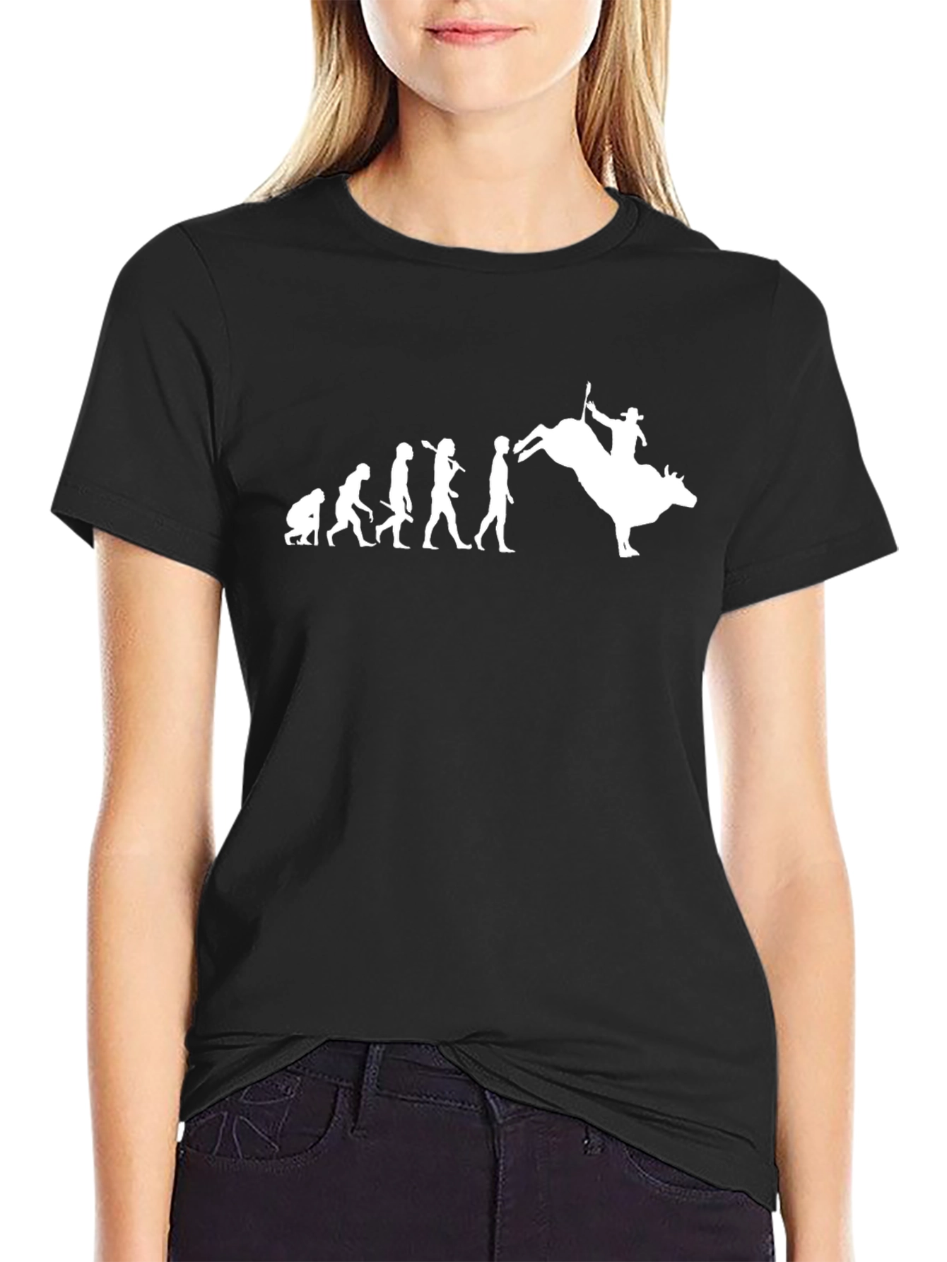 Evolution of Rodeo: Mens Graphic T-Shirt