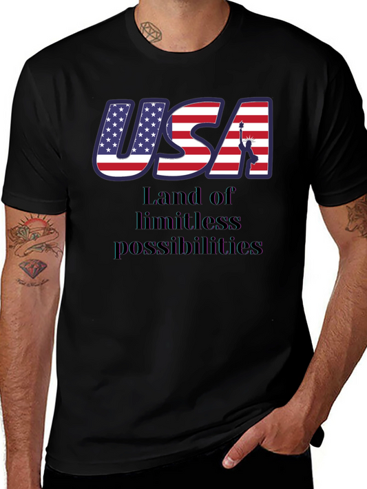 USA Land of Limitless Possibilities Patriotic T-Shirt