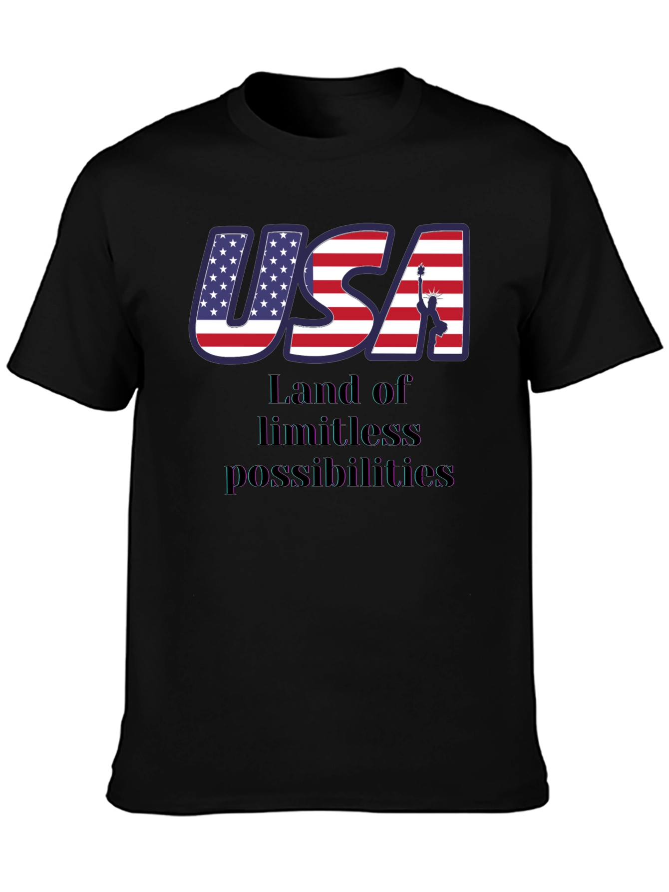 USA Land of Limitless Possibilities Patriotic T-Shirt