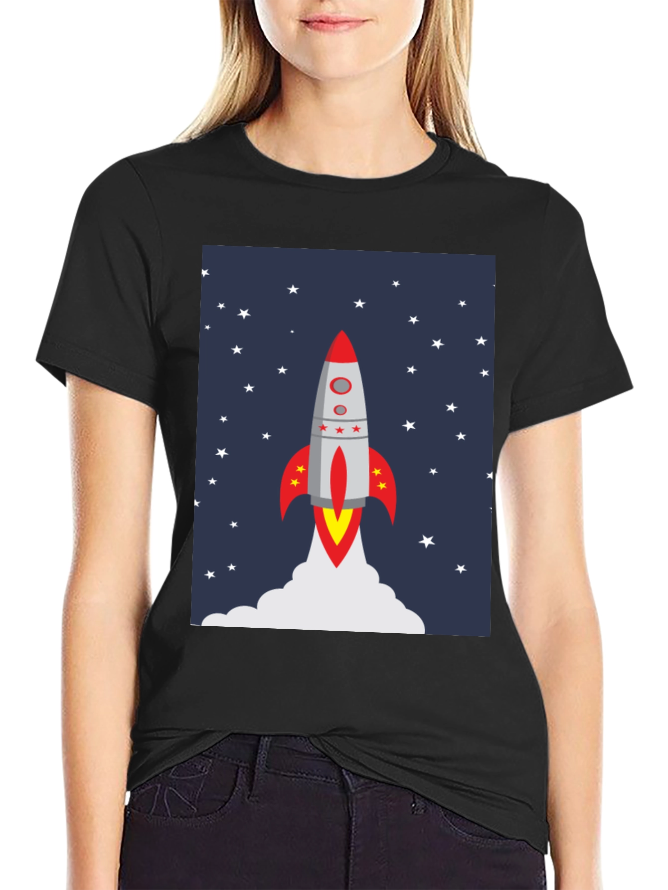 Rocket Launch T-Shirt Space Design