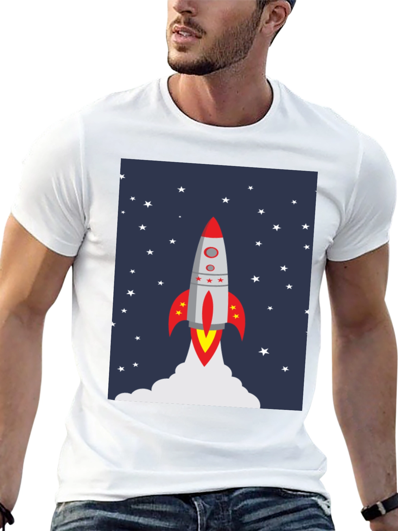 Rocket Launch T-Shirt Space Design