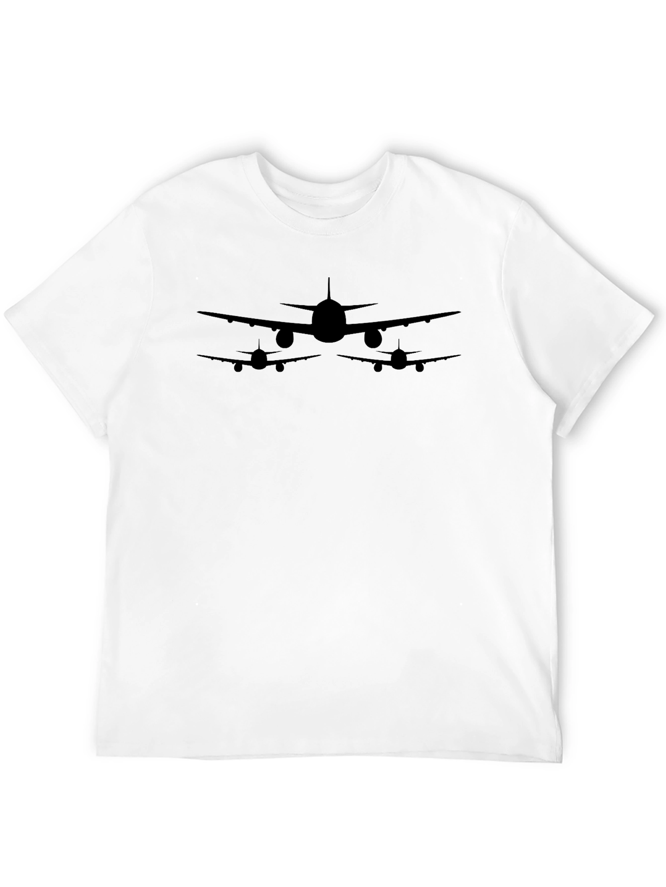 Black Airplane Silhouette T-Shirt