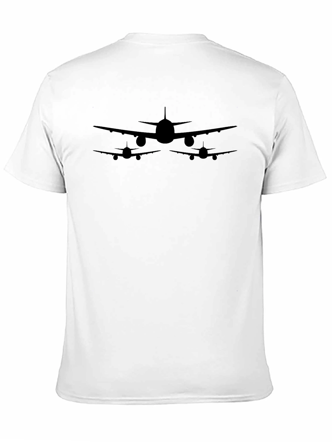 Black Airplane Silhouette T-Shirt