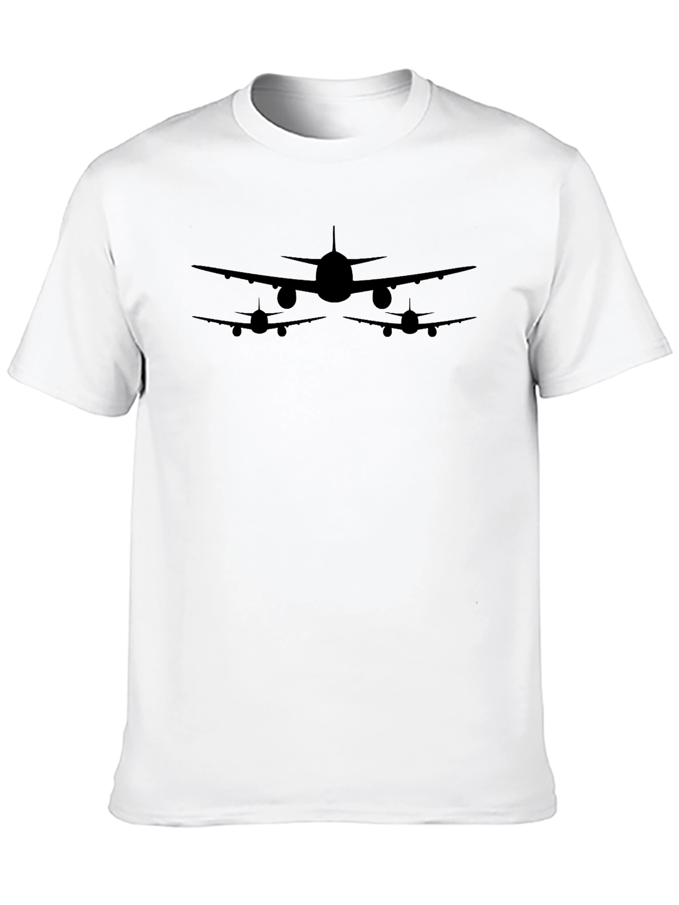 Black Airplane Silhouette T-Shirt