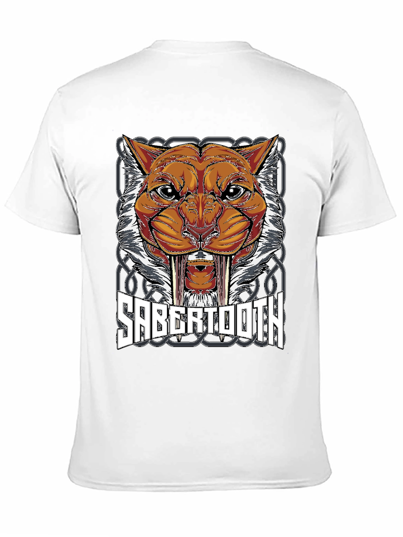 Sabertooth Tiger Graphic Print T-Shirt