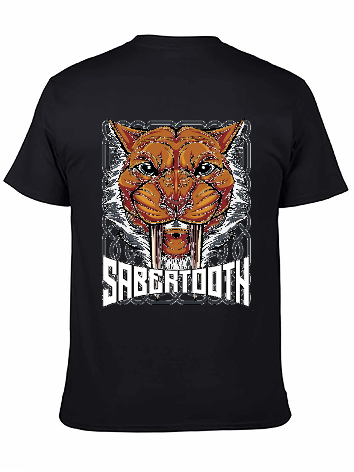 Sabertooth Tiger Graphic Print T-Shirt