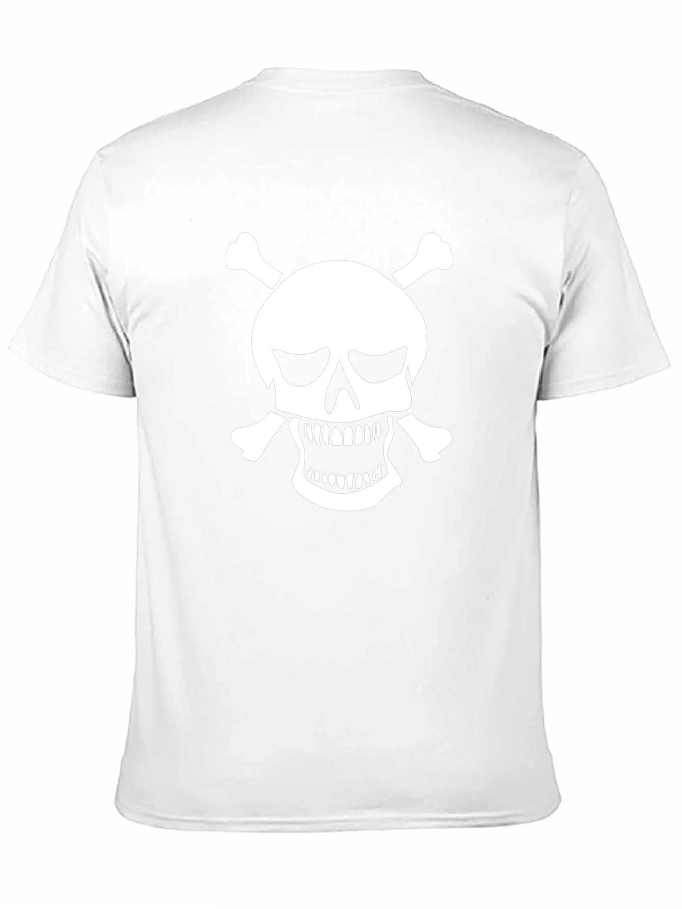 Skull & Crossbones Graphic Tee - Black Cotton T-Shirt