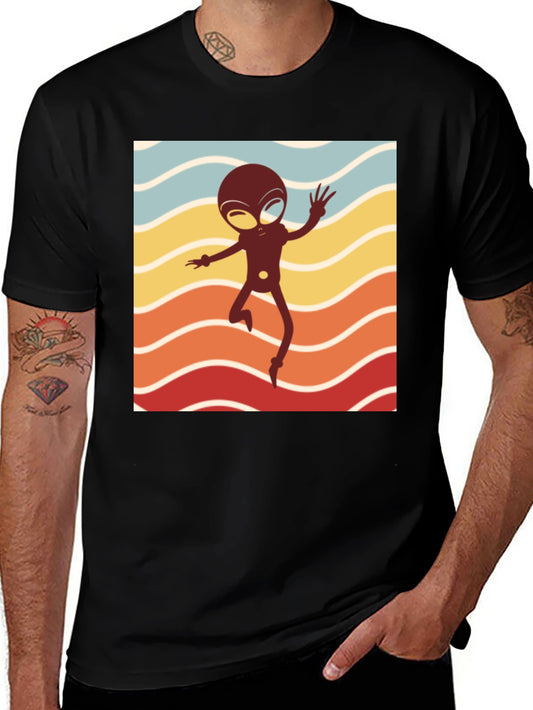Retro Alien Graphic Tee - Vintage Style Comfort